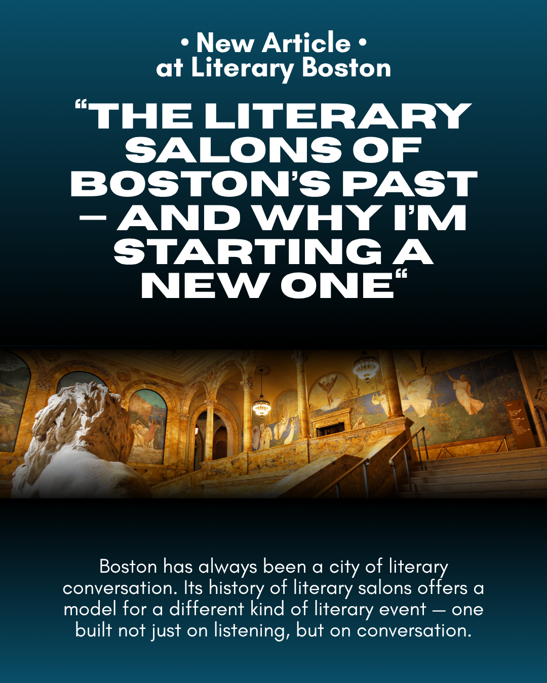 The Literary Salons of Boston’s Past — and Why I’m Starting a New One