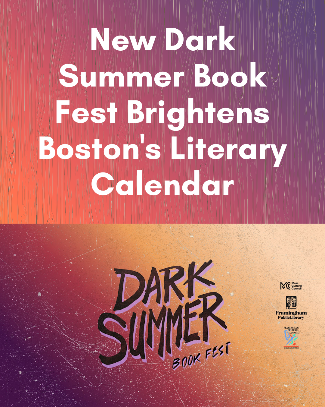 New Dark Summer Book Fest Brightens Boston's Literary Calendar