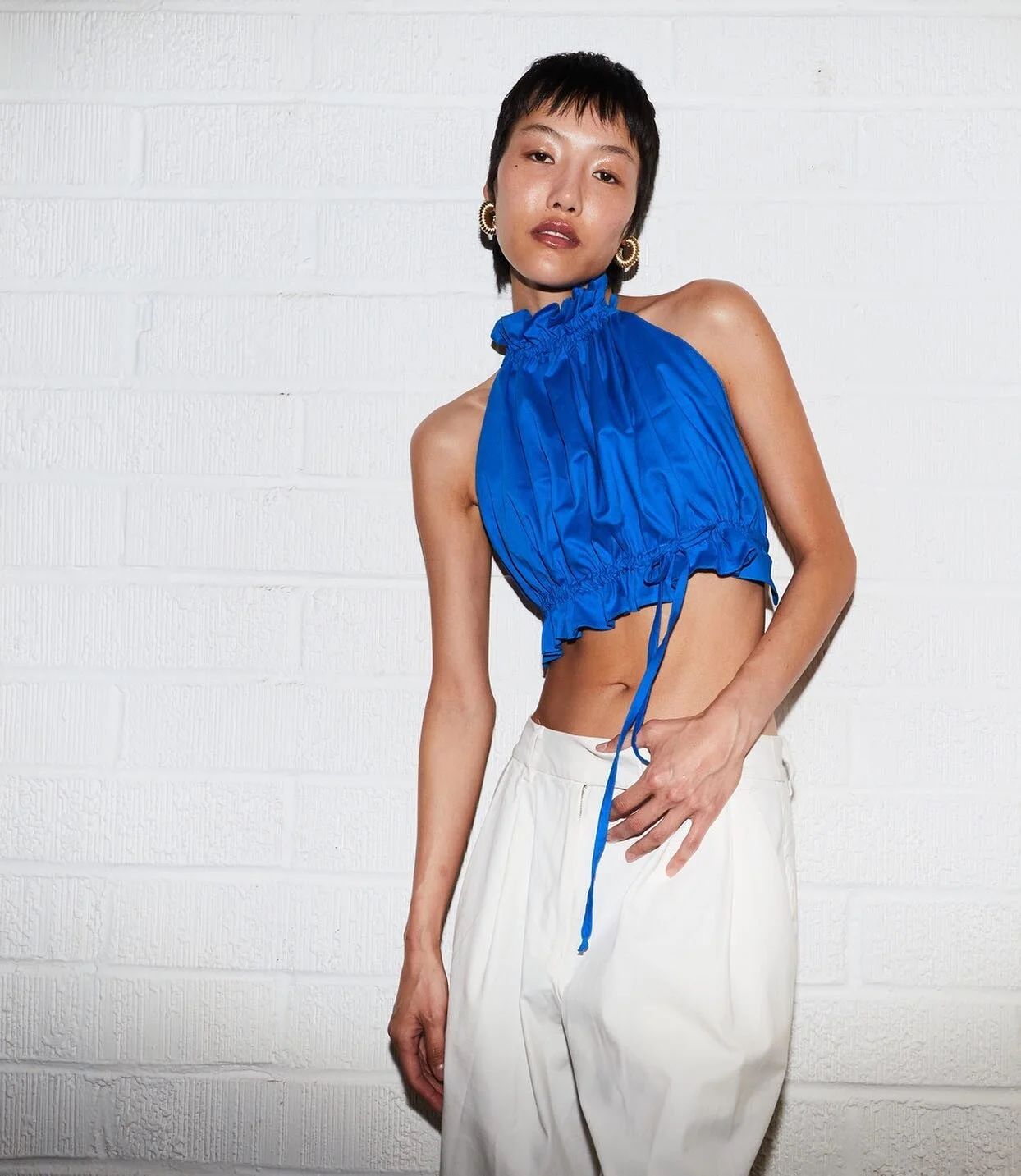 &ldquo;The Halter&rdquo; in blue. So fresh. 🔹 #bysloan | available in 5 colors