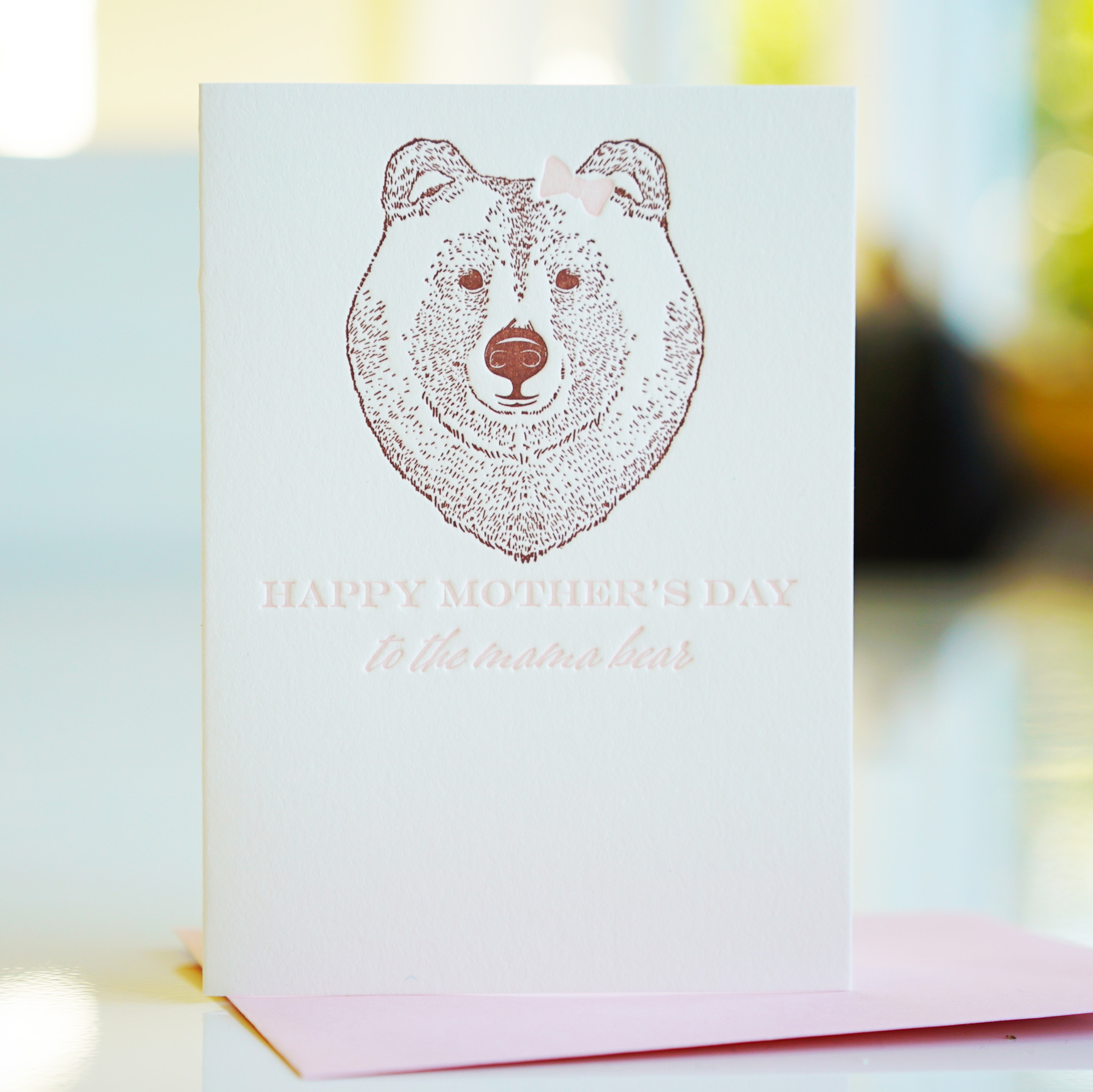 Set of Mama & Papa Bear Letterpress Cards