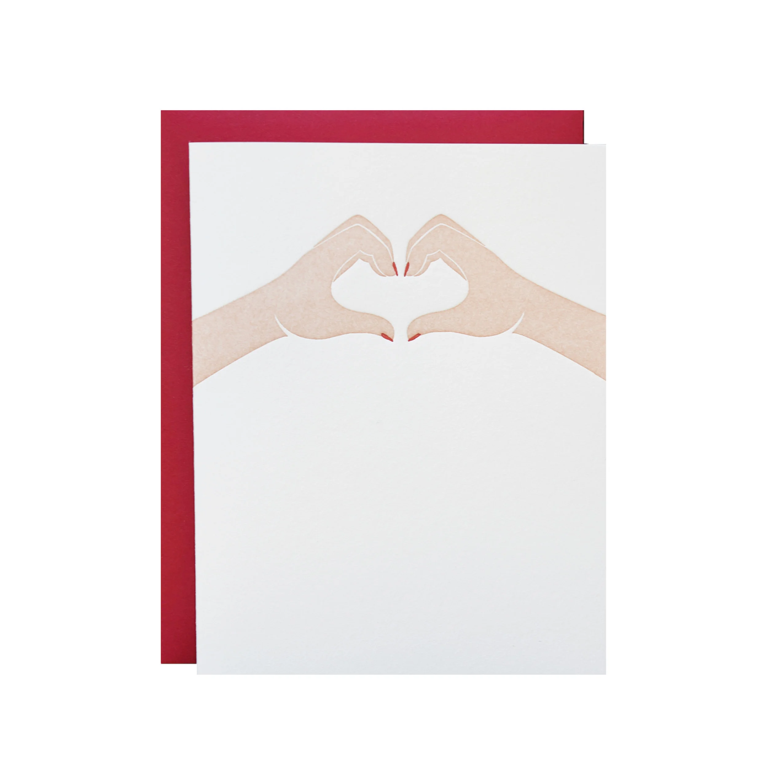 Heart Hands Letterpress Card
