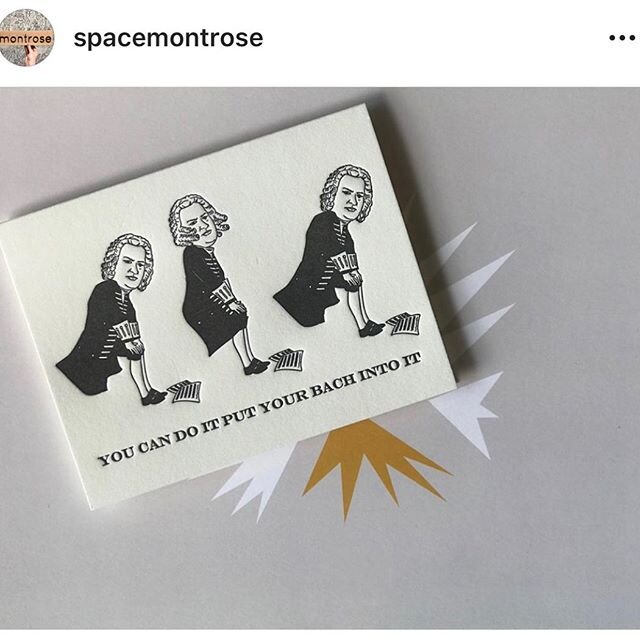 Yeehaw! Riva Letterpress is now in Texas 🤠 You can find Bach and many other cards at awesome new retailer @spacemontrose in Houston. Thanks for the pic 📸