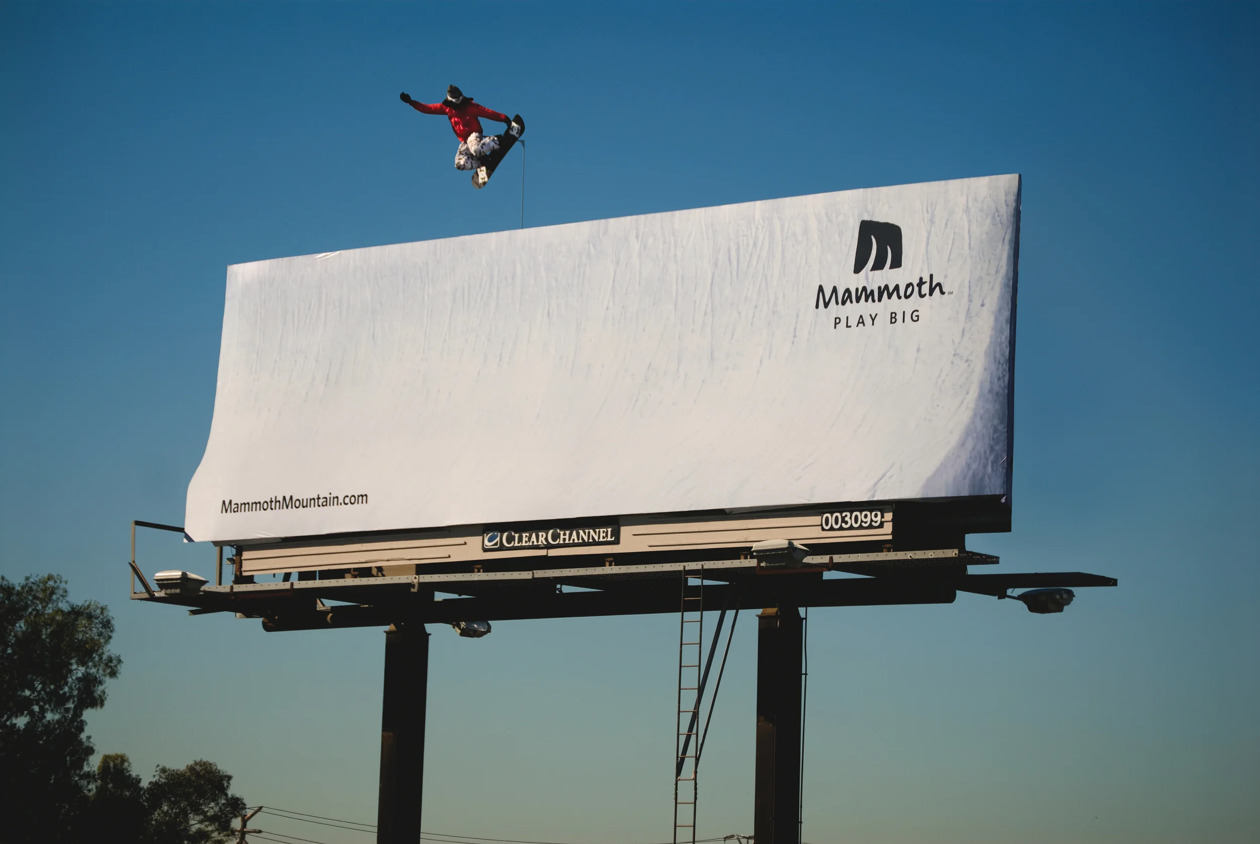 This is a for-real billboard we created for Mammoth mountain, as a reminder to north-bound traffic to keep driving.