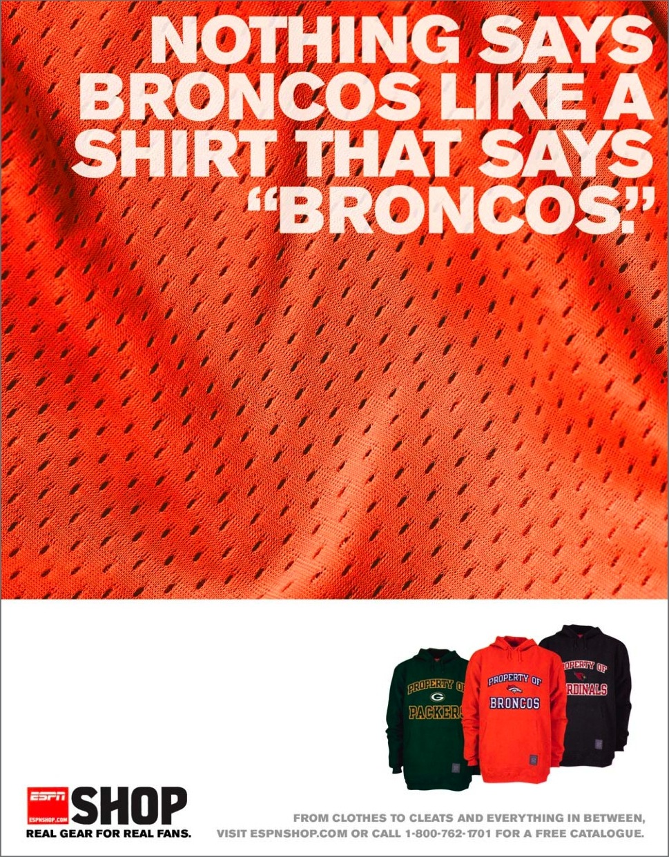 This is a print ad for ESPN Shop. As you may expect. 