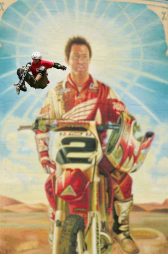  Bucky Lasek getting air in front of the mural. 