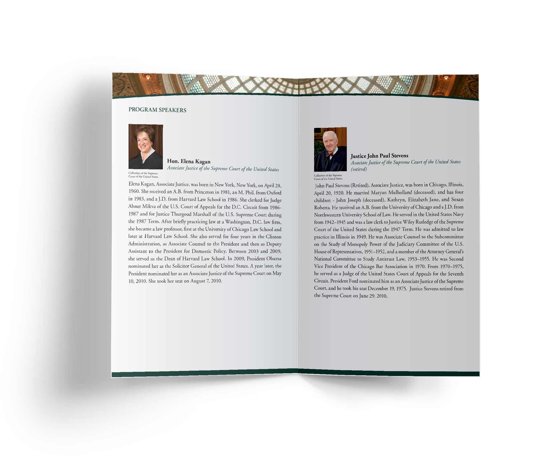 7th Circuit Dinner Program inside pages