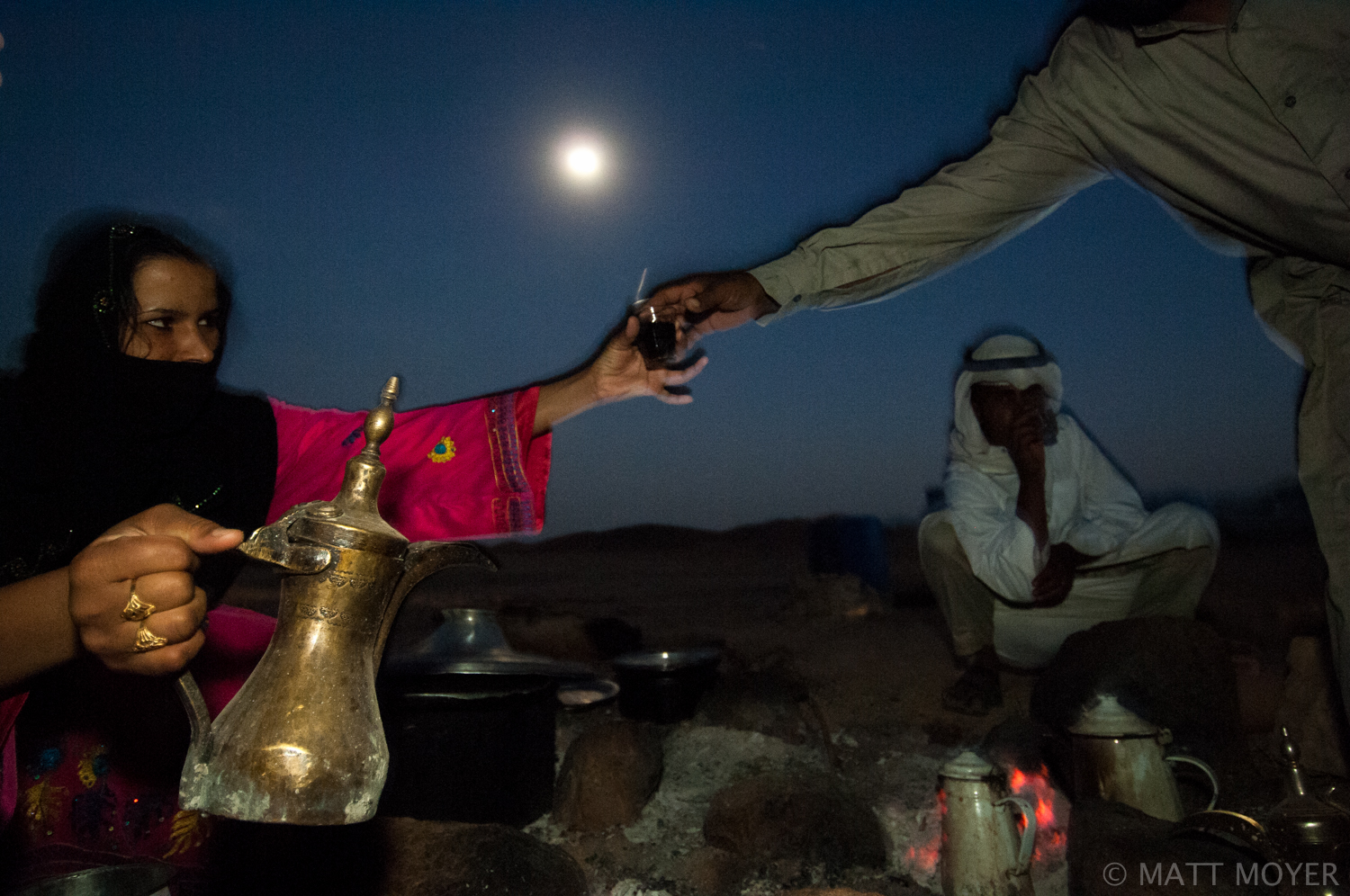  Members of the Mizena Bedouin tribe meet for an annual celebration in honor of their early ancestors near St. Catherine, Egypt. The Bedouin visit with many of their friends and relatives, smoking the water pipe, drinking tea, and eating a feast all 