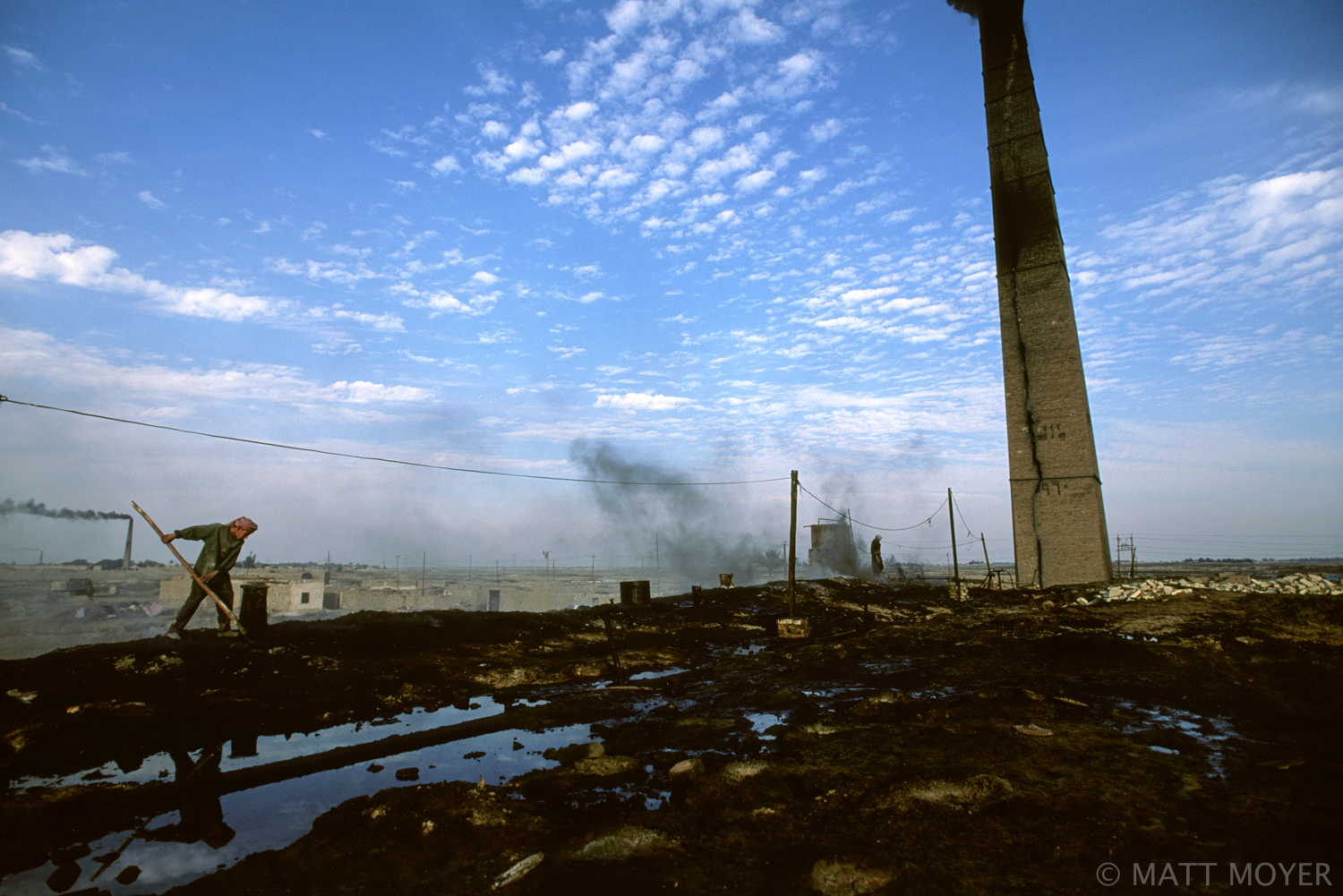  A Shiite boy works at a brick factory just outside Hillah, Iraq. 