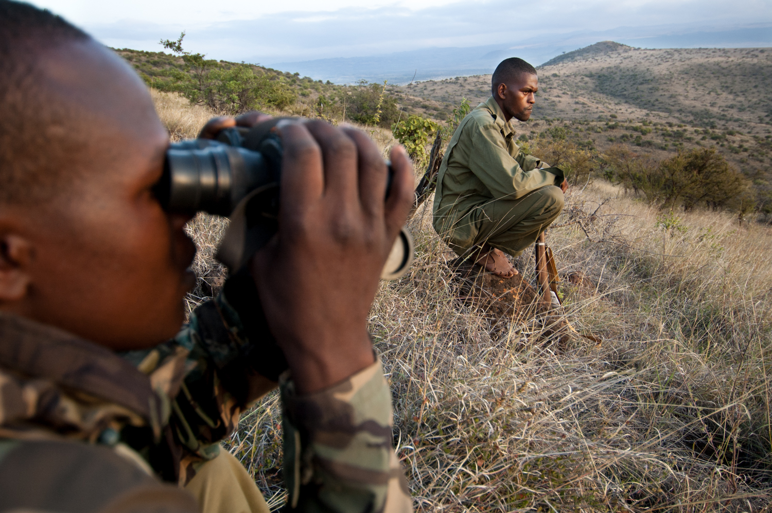  Members of an anti-poaching unit patrol the wildlife park in Northern Kenya. Based at the Lewa Wildlife Conservancy in Northern Kenya, the privately funded anti-poaching unit has received permission from the Kenyan government to shoot to kill. 