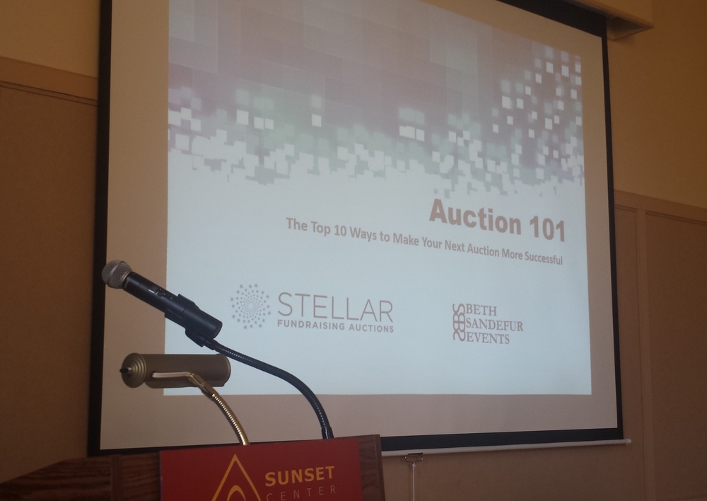 Save the date: Sonoma and Marin fundraising auction workshop