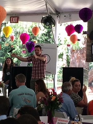 The Taste of Howell Mountain event takes place in St Helena in a tent during the afternoon in June: a projector simply isn't an option.