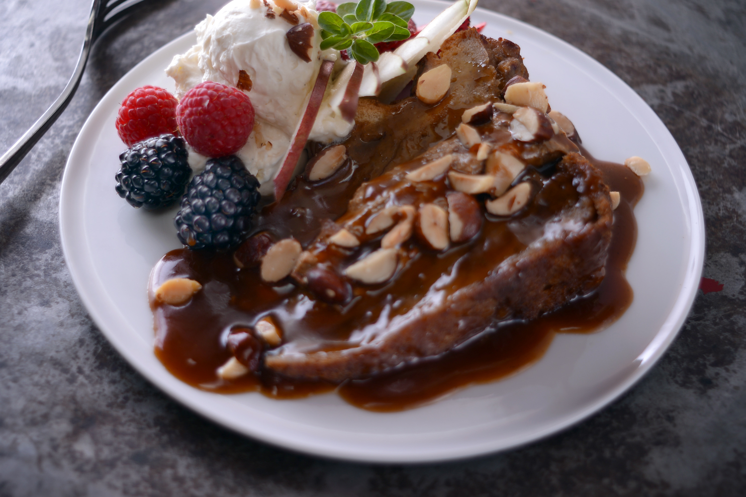 Cinnamon Brioche & Banana Bread Pudding