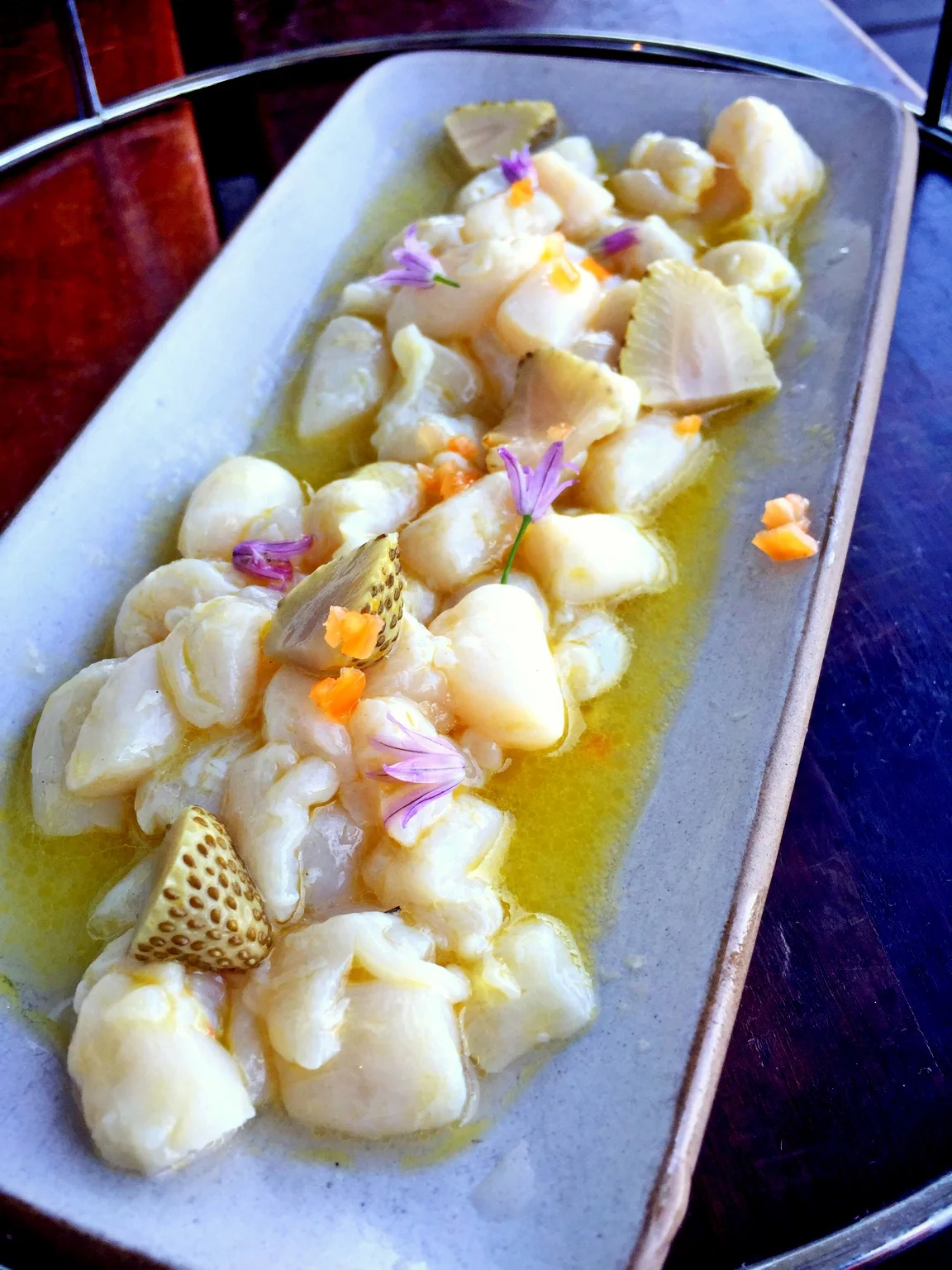 Hog Island Oyster Co. serving up fresh (obvi) baby scallops. π