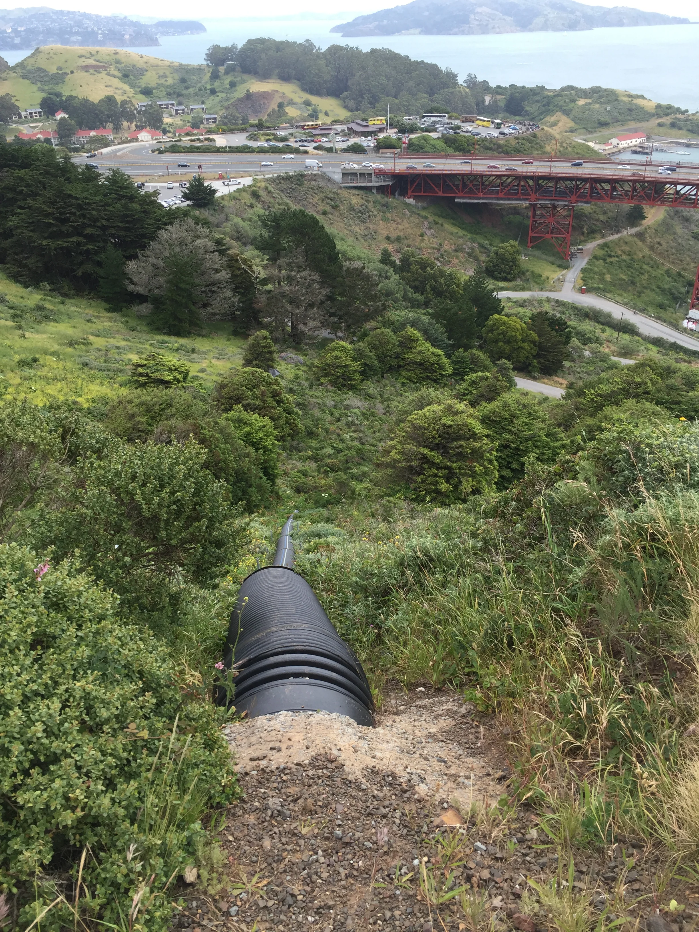 The view is nice and all, but how fun would it be to slide down this?! - Thoughts I have while hiking downhill. 