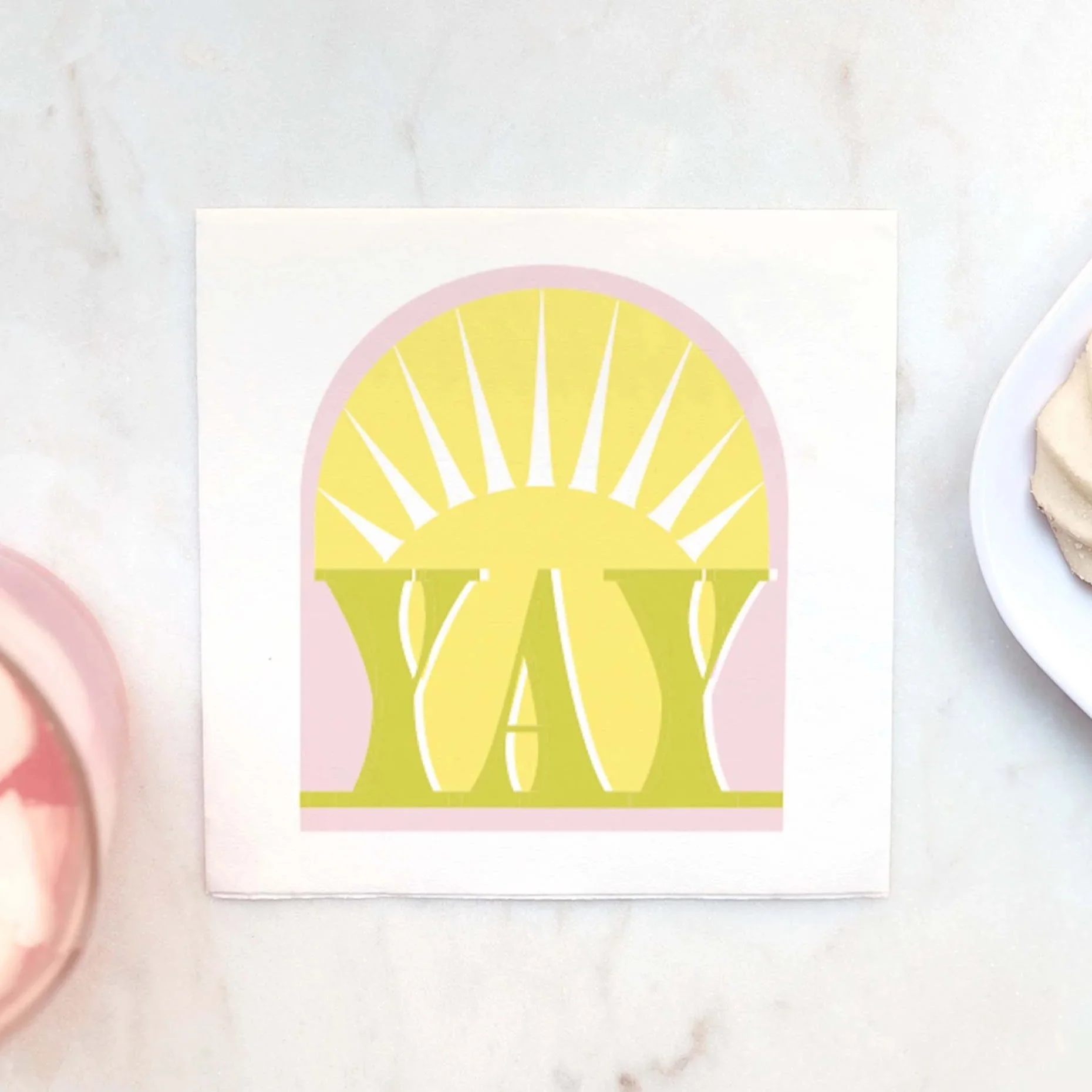 Yay sunrise napkin
