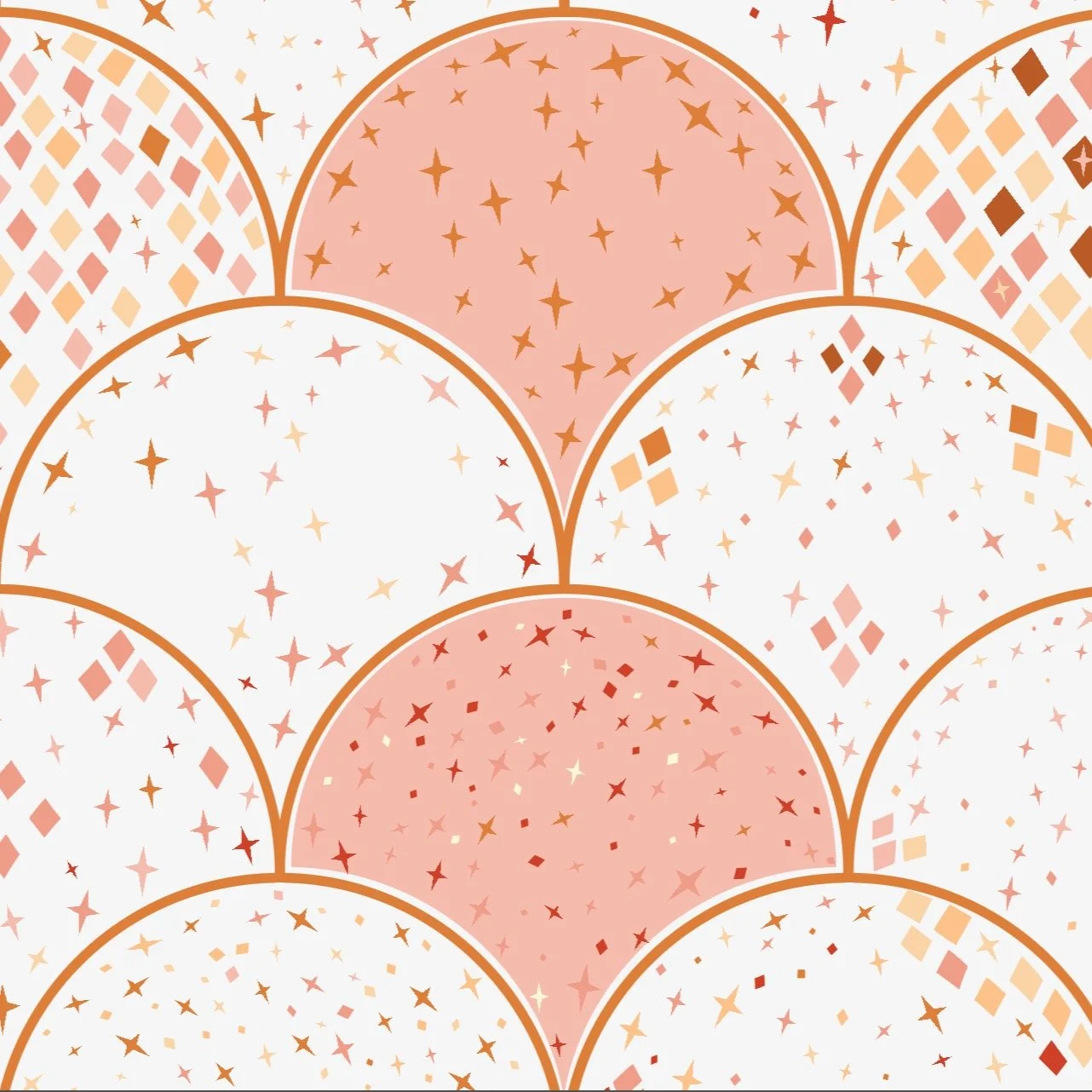 Look into my crystal ball 🔮 Having some not so spooky fun with the pattern this week. #mermaidscales #surfacepattern #surfacepatterndesign #crystalball #celestial