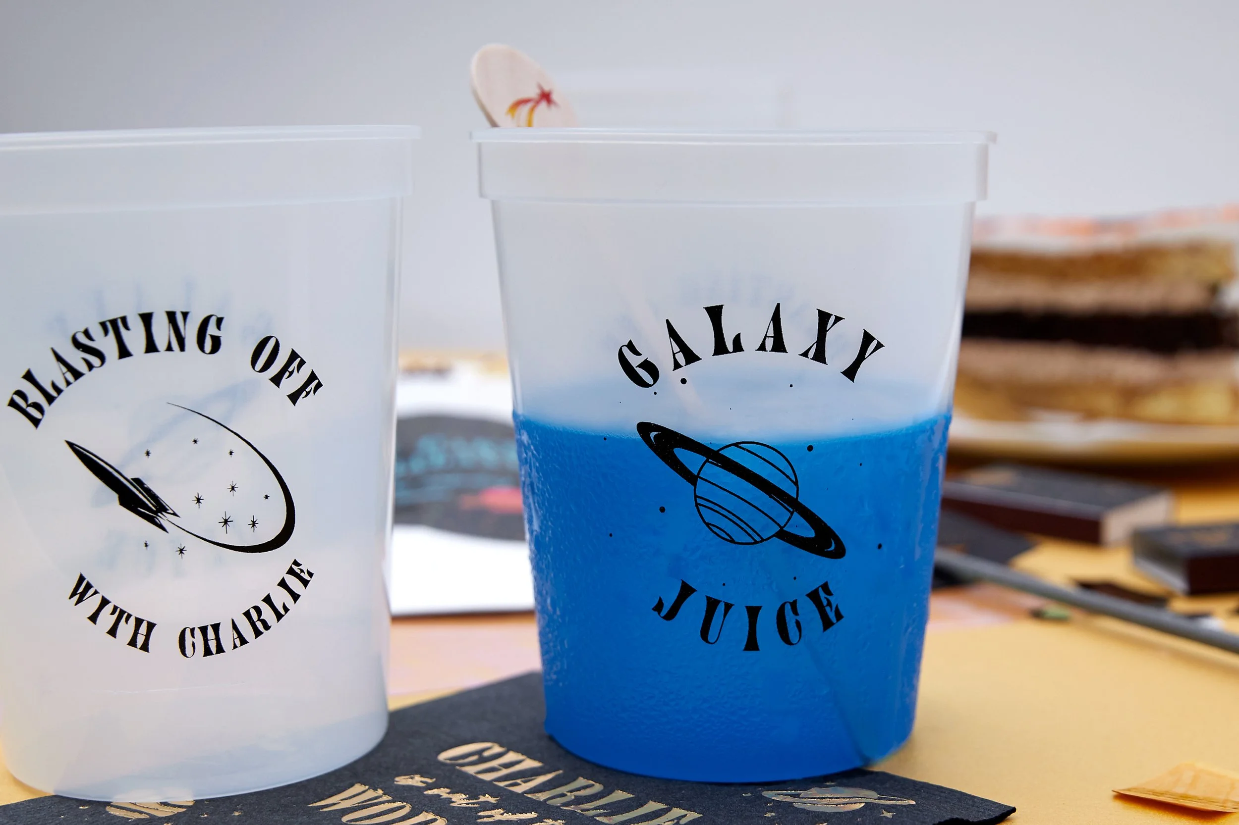 Galaxy Juice plastics cups