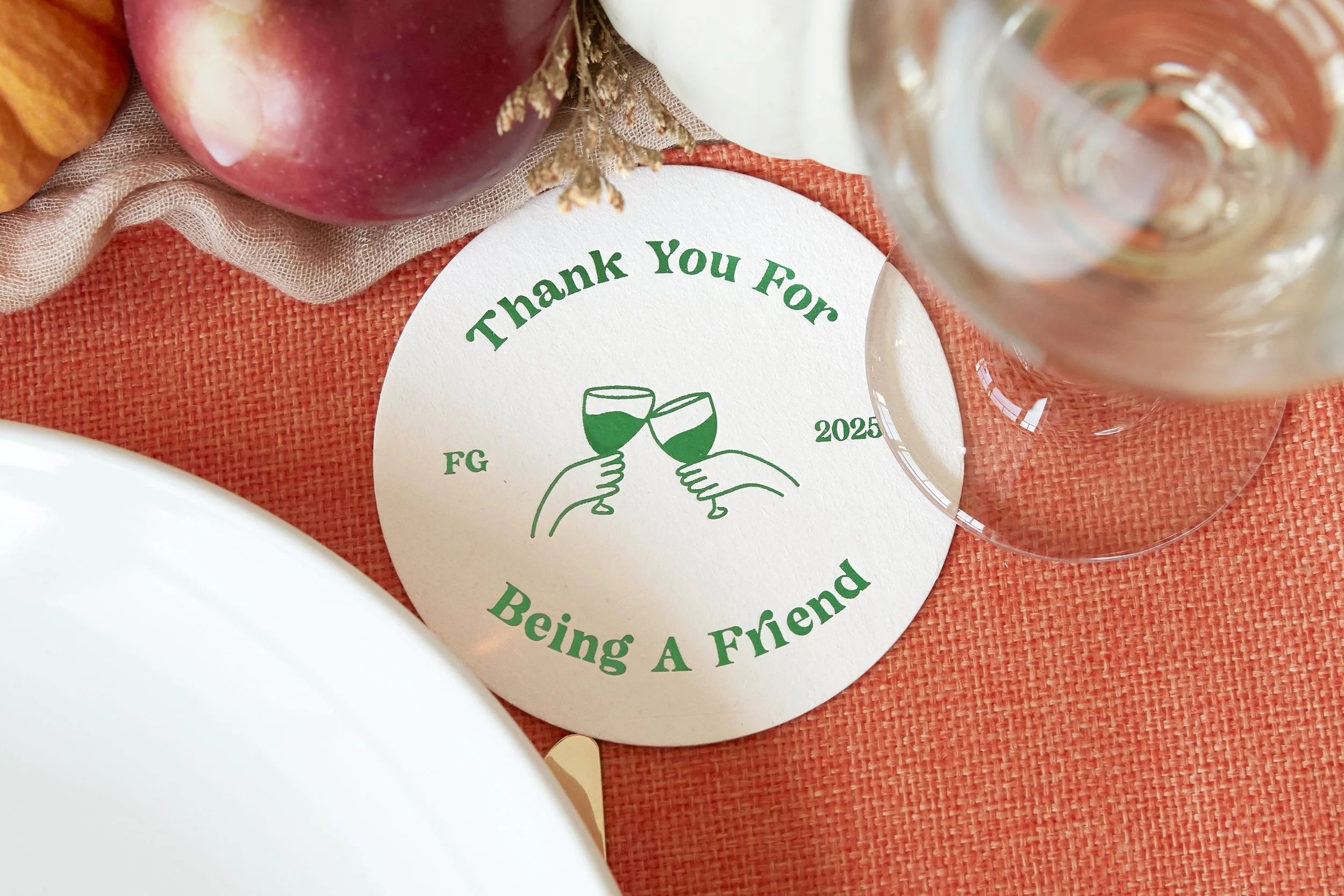 Thank you for being a friend drink coaster
