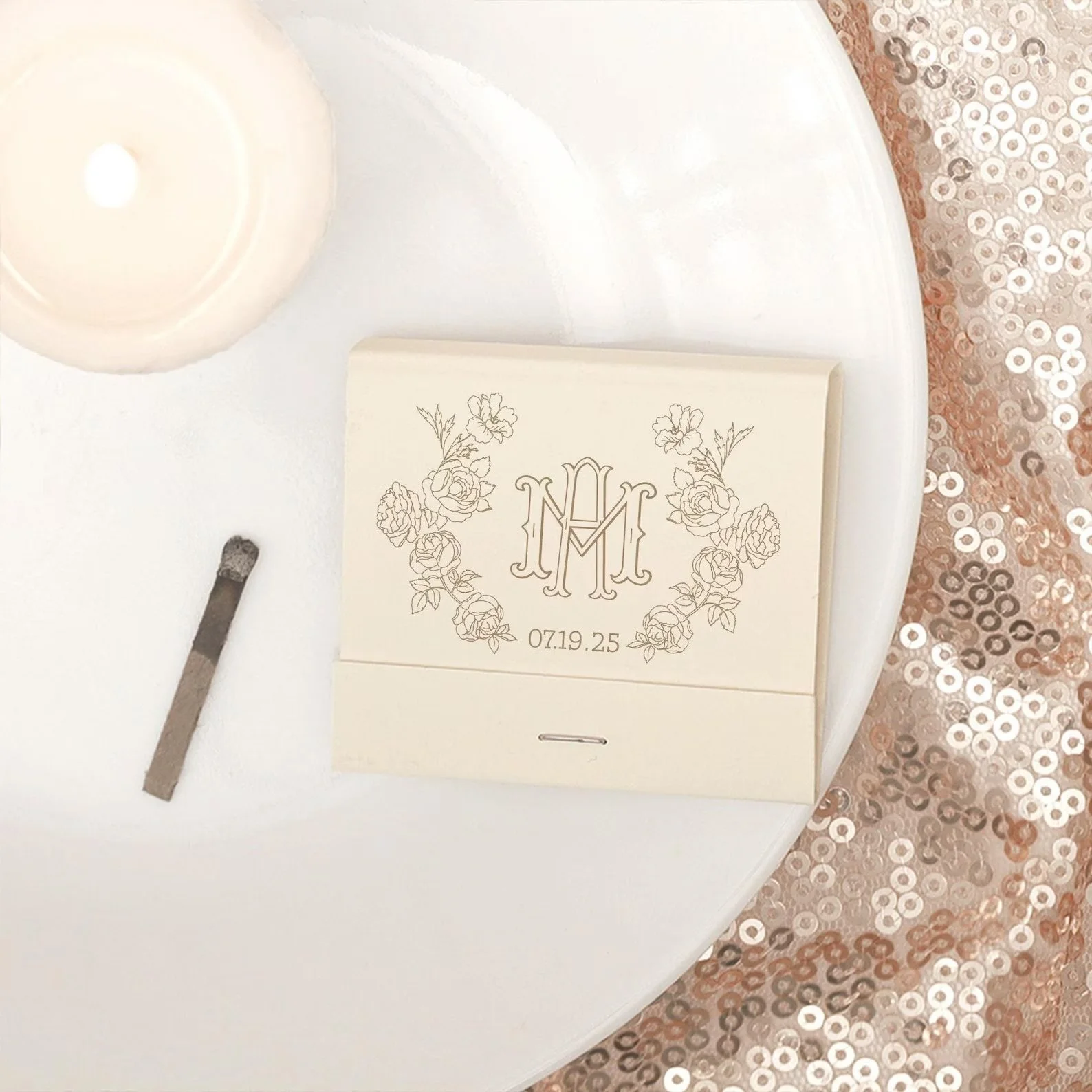 Floral Crest Matchbook