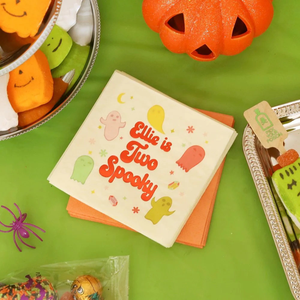 Colorful ghost napkins
