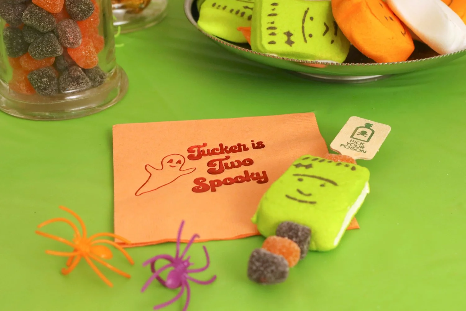 Ghost birthday napkin