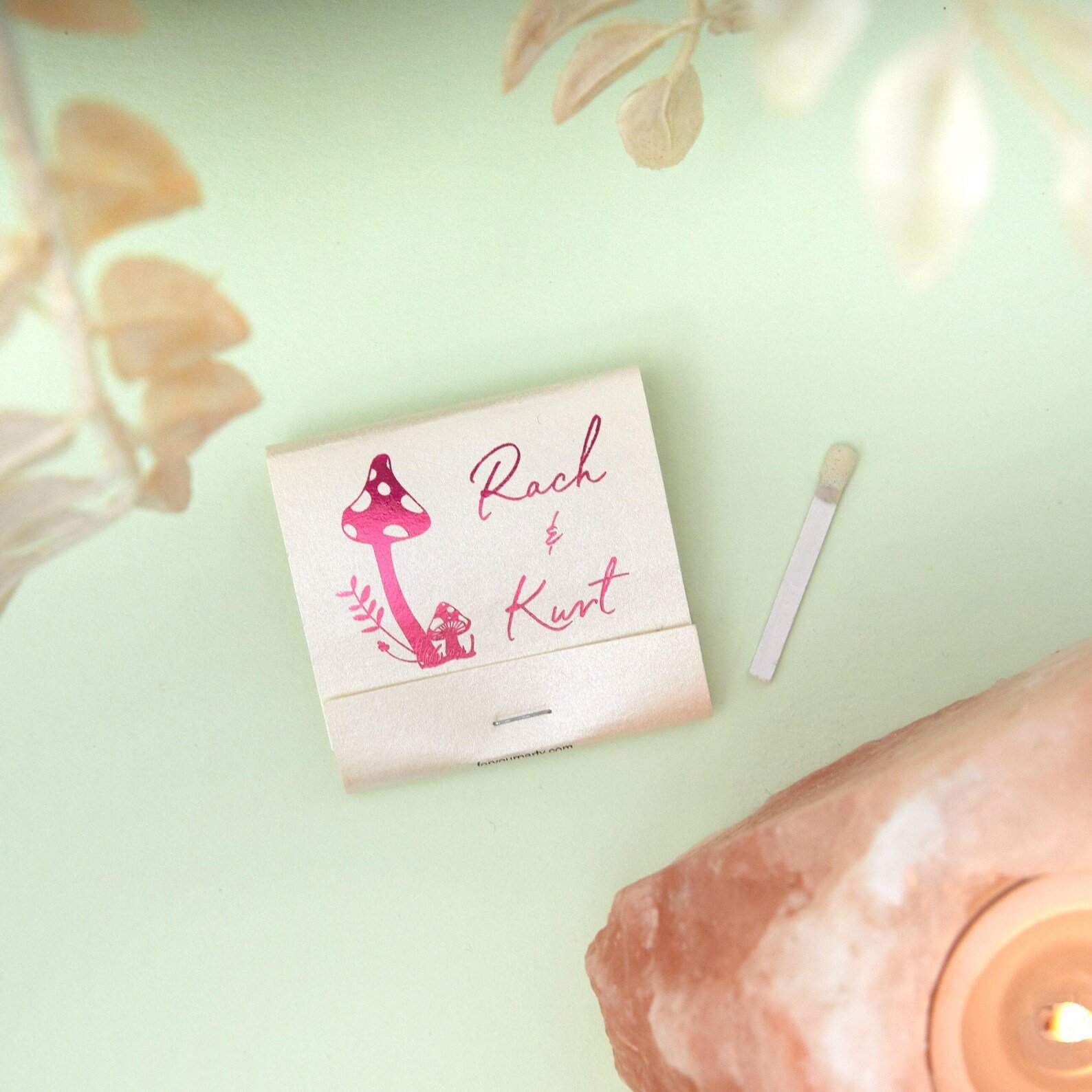 Mushroom printed matchbook