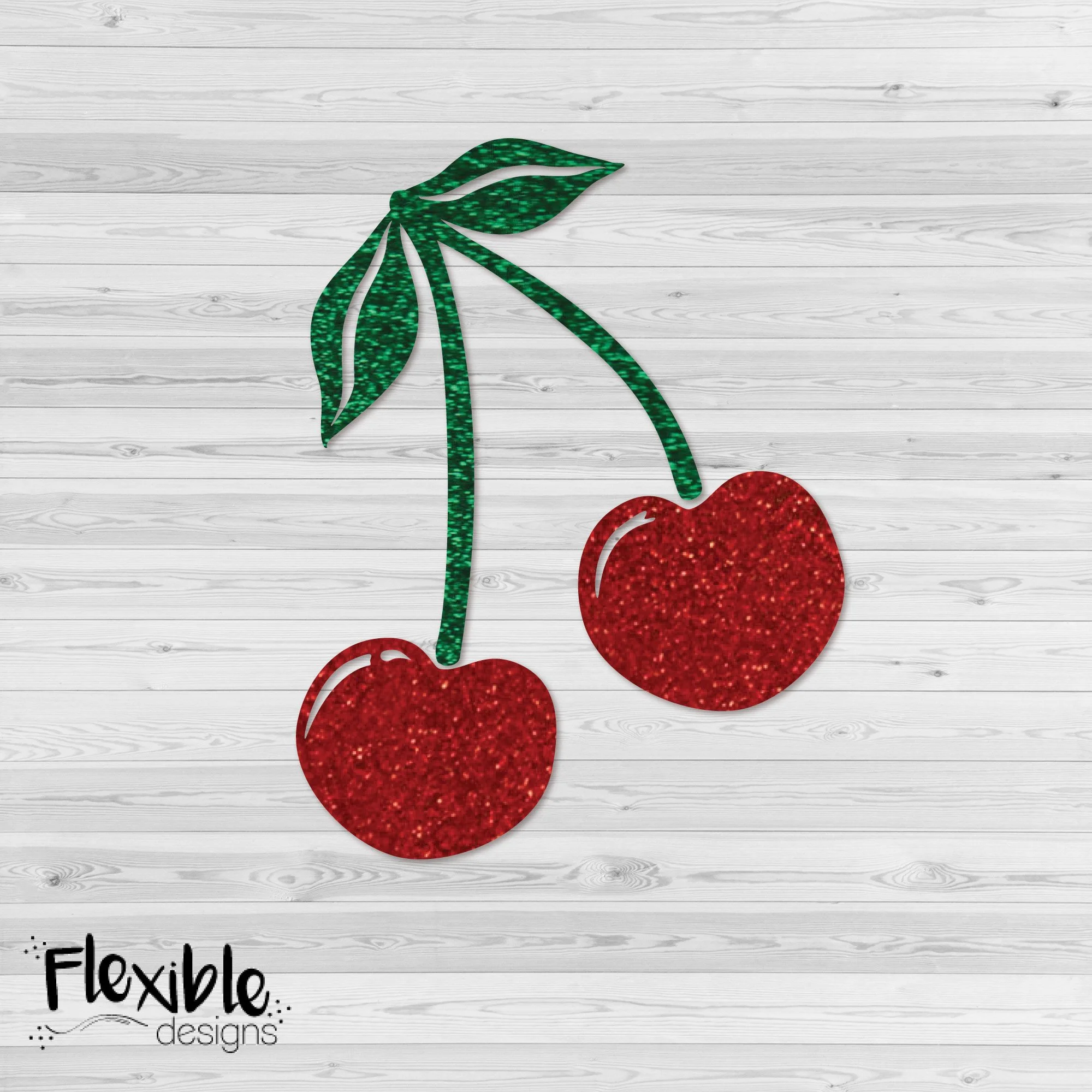 Glitter Cherry Iron on Transfer