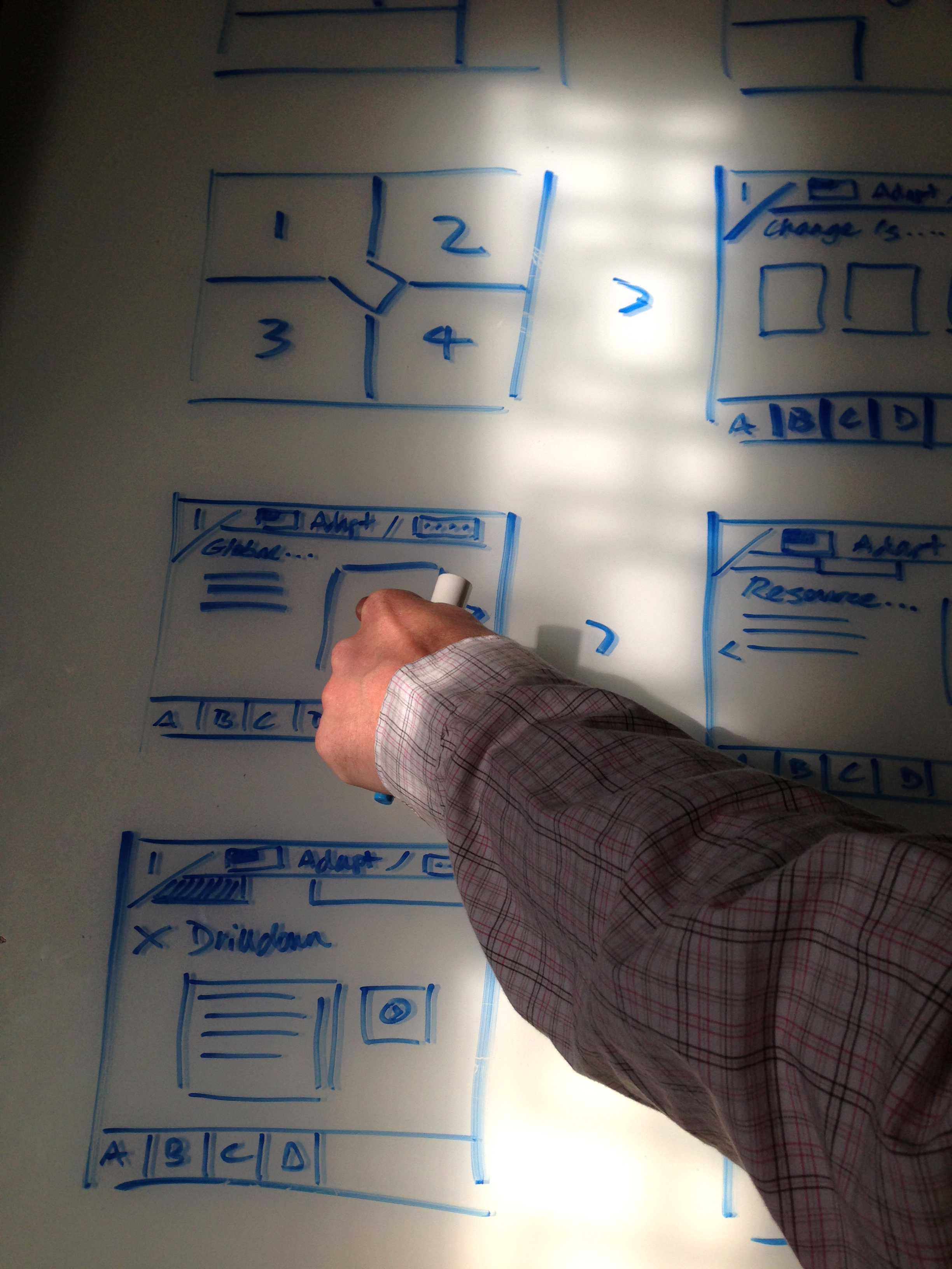 I started by envisioning a content structure. Our team had 5 weeks to design and produce the finished app. 