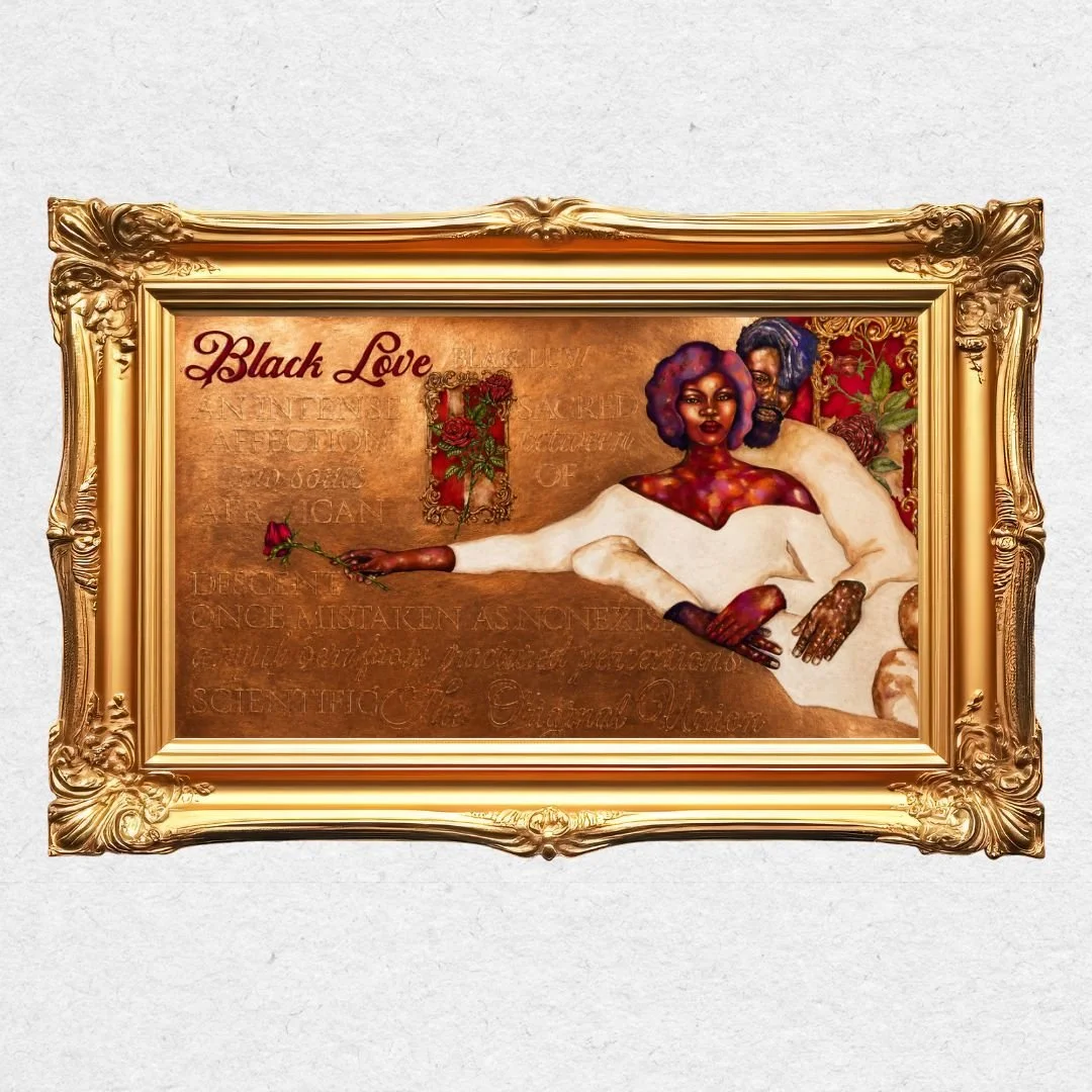 Copper Gilded Black Love II Print - Limited Edition