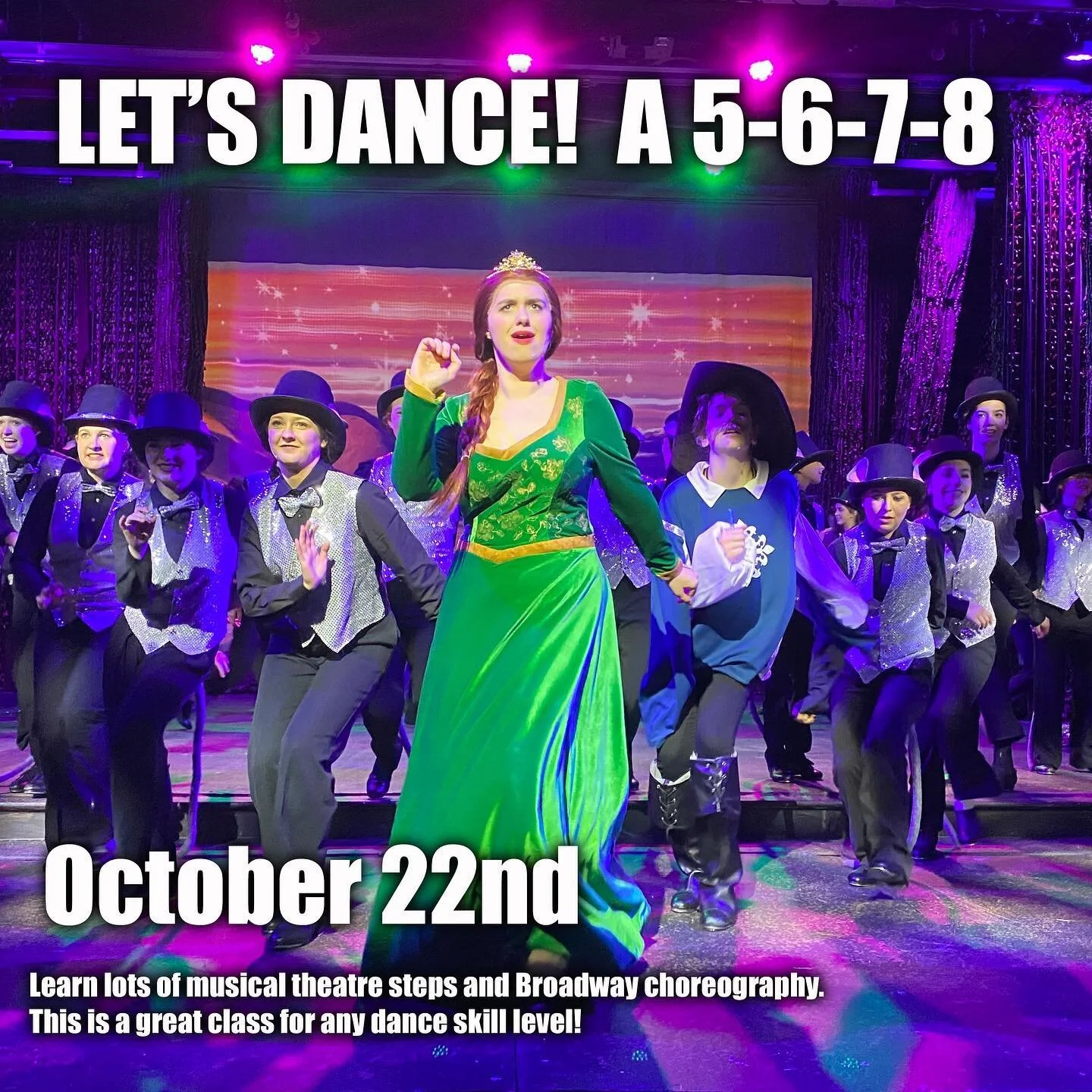 Want moves like Fiona and her sparkly tap dancing rats? Join us on Thursday for our Musical Theatre Dance Workshop! A super fun way to get your body moving to some of your favorite theatre songs! Dance with us! Link to signup is in bio! π 
•
&b