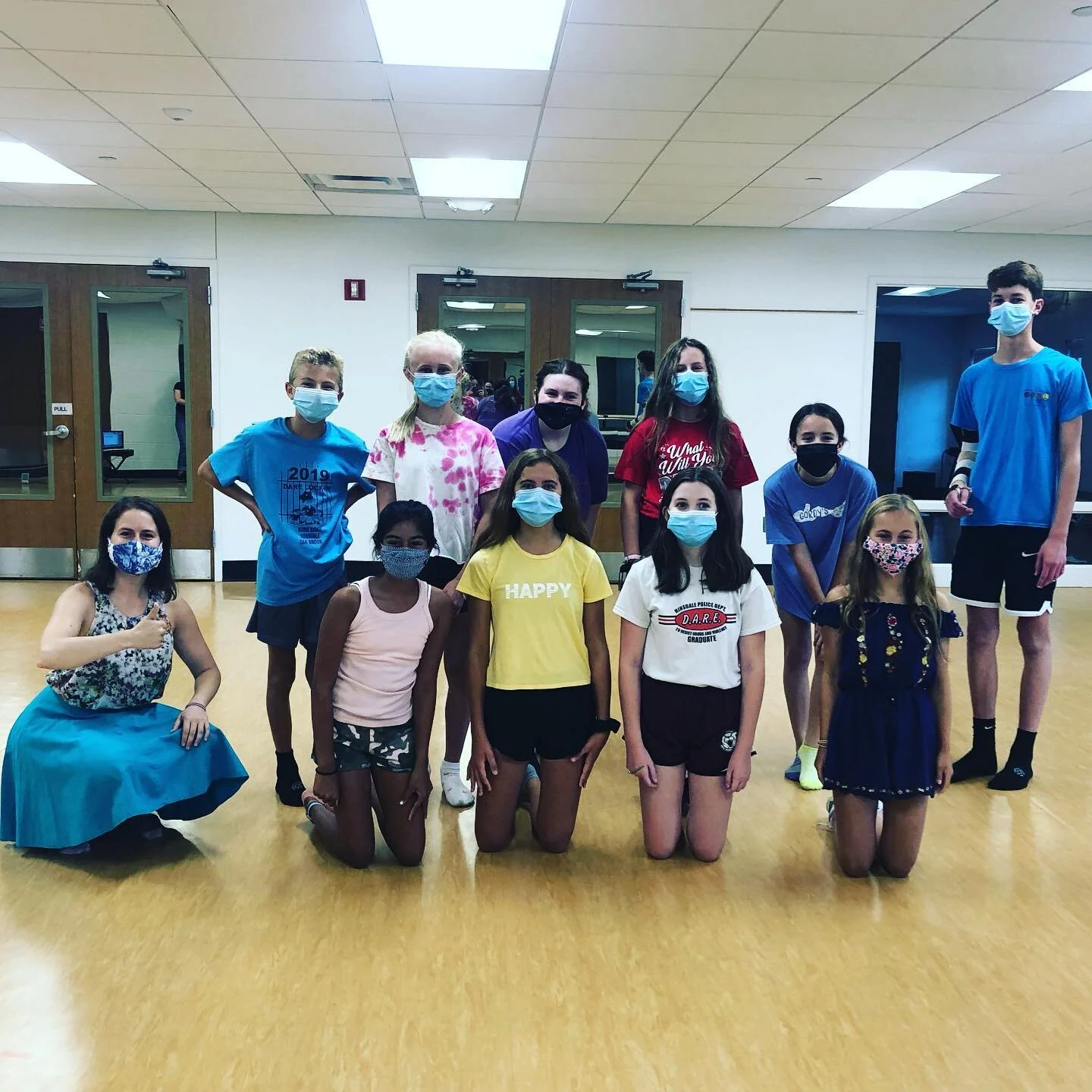 All smiles behind those masks! We had such a great time with our first musical theatre camp of August! So much singing, dancing and acting packed into 3 hours every day! There’s still time to sign up for next week’s camp for 1st-5th grade