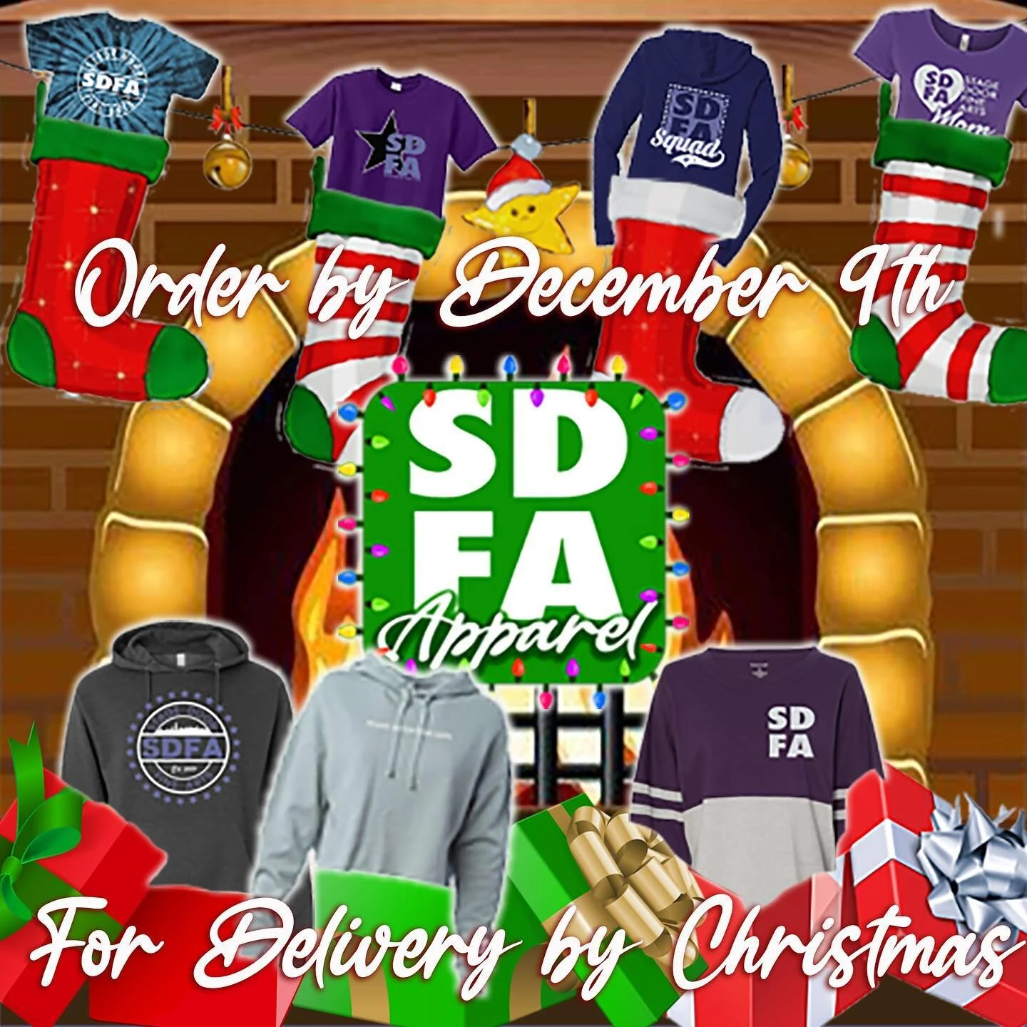 DON’T FORGET! You have just a couple days to order to get all the goodies in time for Christmas! Such good SDFA Apparel available. An amazing gift for any past or present Stage Door actor AND there’s even something in there for our amazin