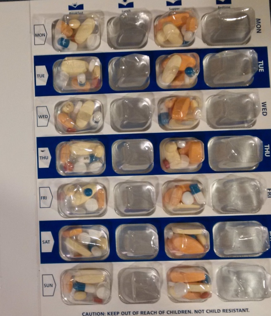 An example of a "blister pack"