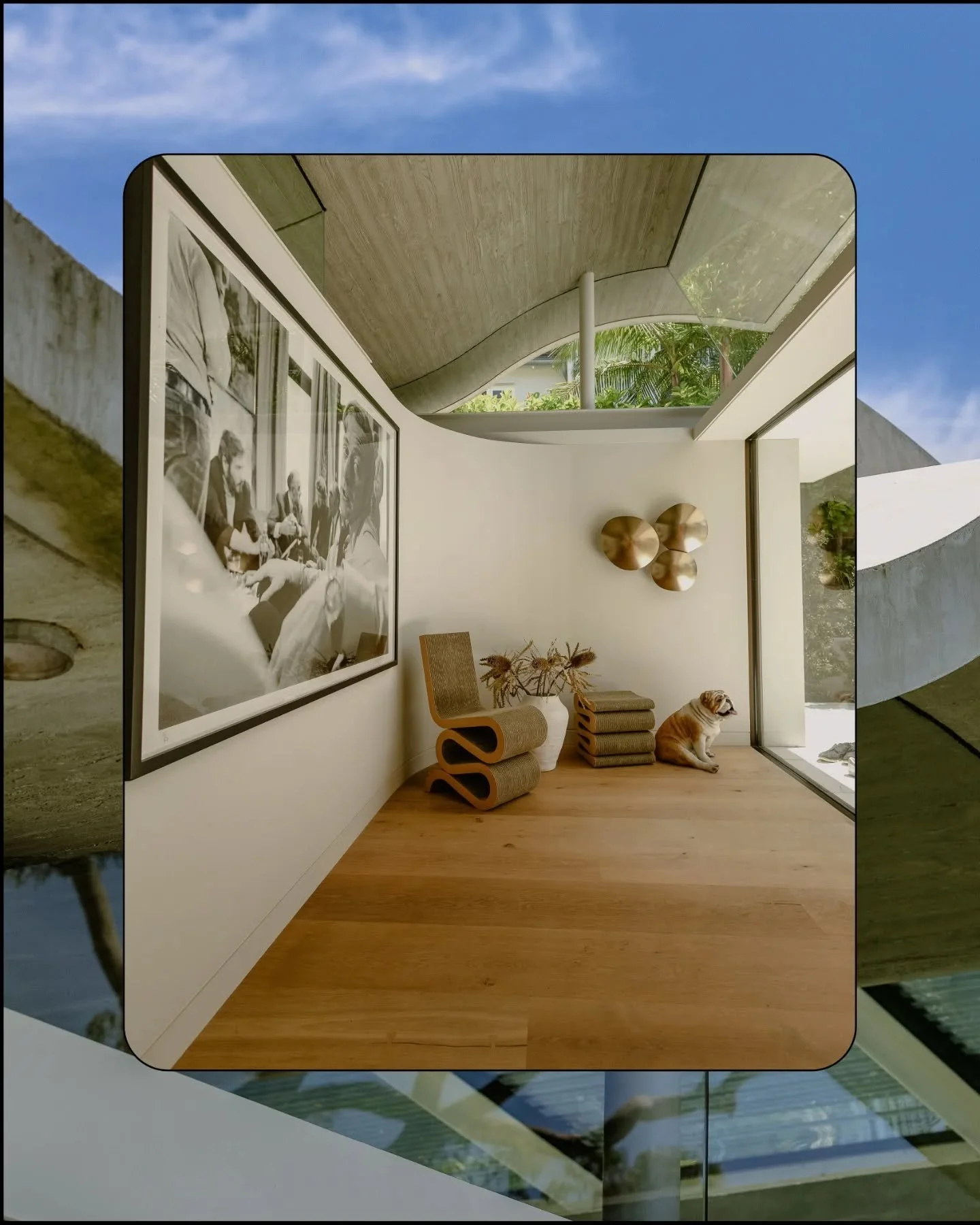 Bold sweeping off form concrete.

Architecture: @nickkentdesign 
Interior: @louisewalshinteriors