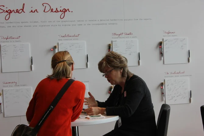  Handwriting experts, a.k.a. graphologists, analyzed our guests' handwriting, which blew some minds.   