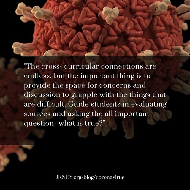 5 things to consider when teaching about Covid-19 (coronavirus). www.jrney.org/blog/coronavirus #medialiteracy #criticalthinking #globalawareness #data #factfulness