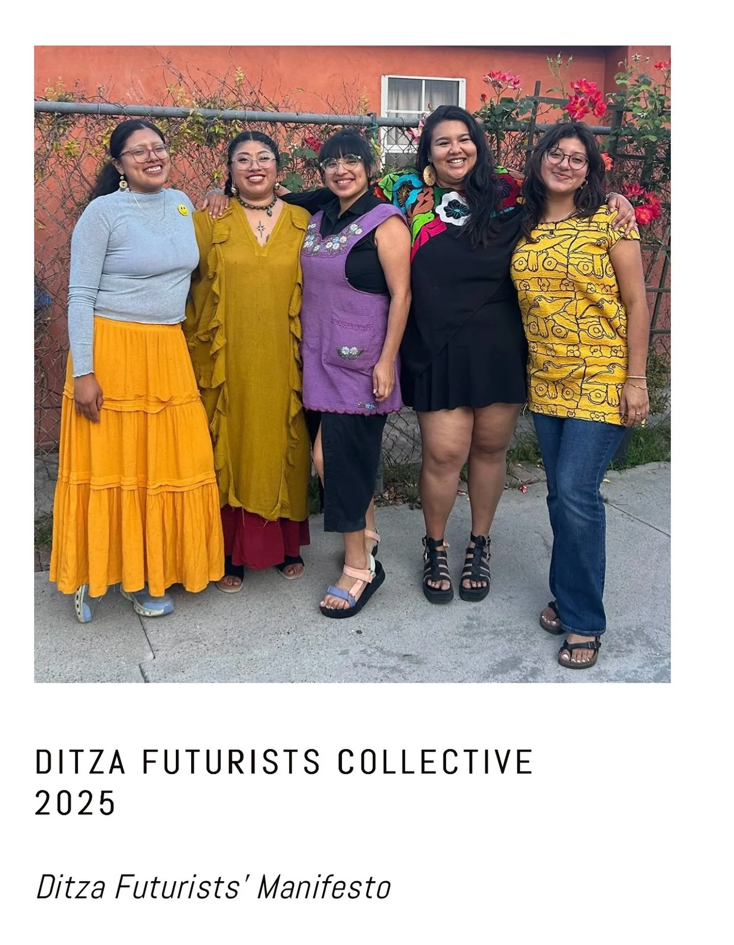 Ditza Futurists Collective is a group of politically engaged, queer and gender nonconforming Zapotec diasporic artists. Over the last two years, they have built a
transnational artist organization grounded in the Indigenous lifeways of their homeland