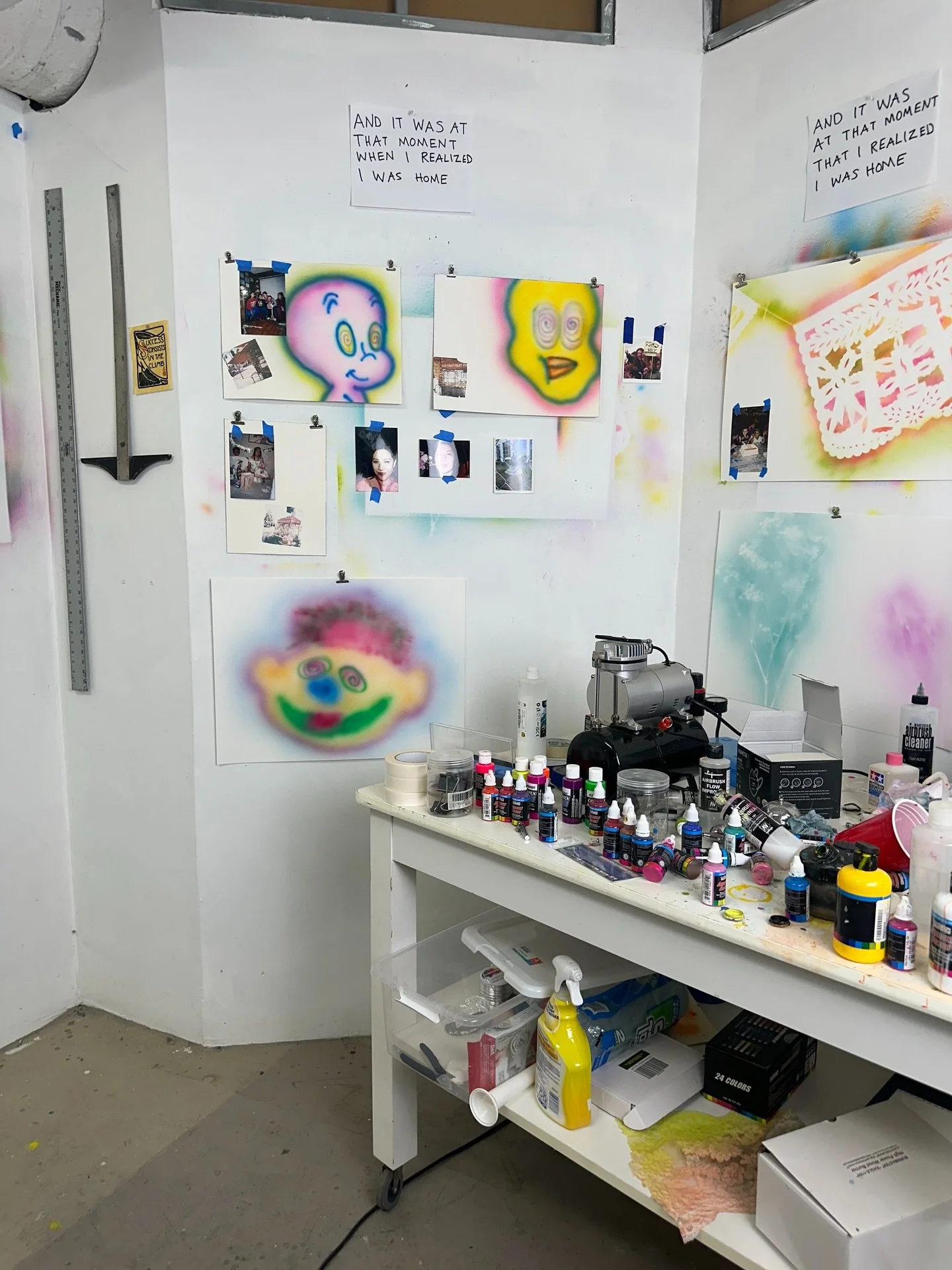 Studio visit with artist Dino Perez @hoy_te_esperare. Dino has been working on a powerful new body of work rooted in his parents&rsquo; lives in Mexico and their journey into Anaheim and Santa Ana. Through painting, sculpture, collage, and writing, h