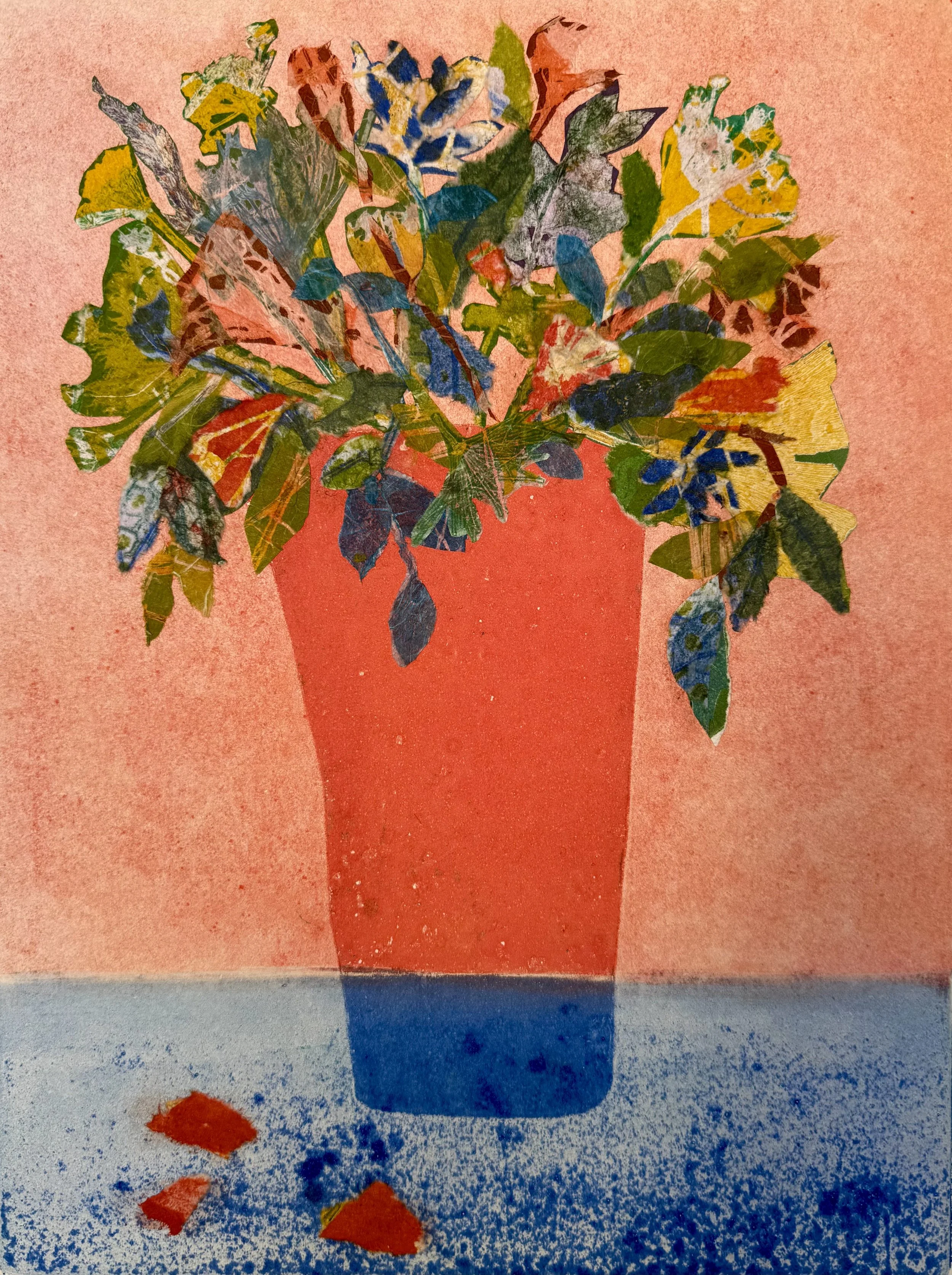  Monotype Collage, Oil on Paper, 20”hX16”w, $750 