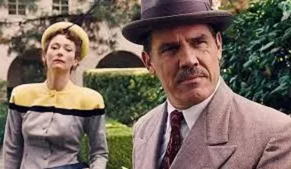 Thessaly or Thora Thacker played by Tilda Swinton with Mannix/Brolin. Look at that crisp shot! That lighting! Those costumes!