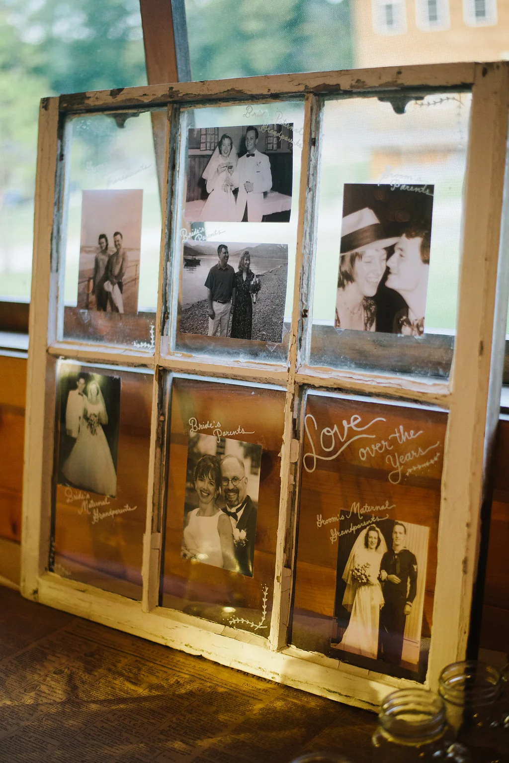 Family Photo Window Lettering