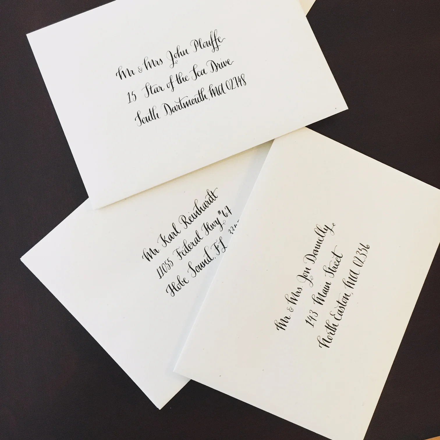 Casual Black & White Envelopes