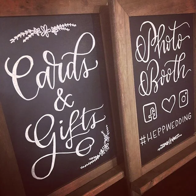 Reminiscing on these pretty signs for two of my favorite people on earth! #heppwedding #chalksign #handlettered