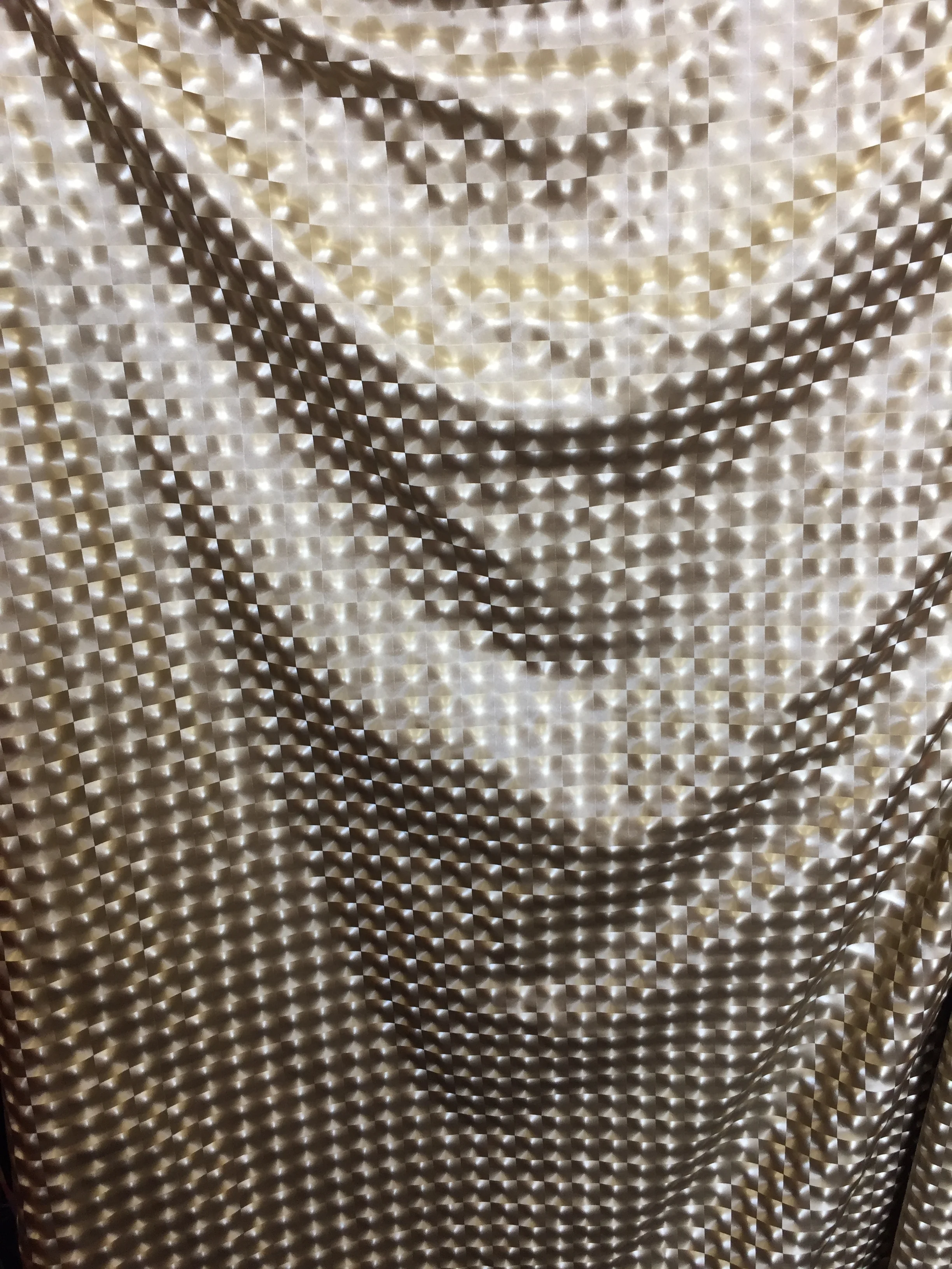 3D Golden Optical Tiles on Spandex, 4 Way Stretch, 60" inch, sold by the yard