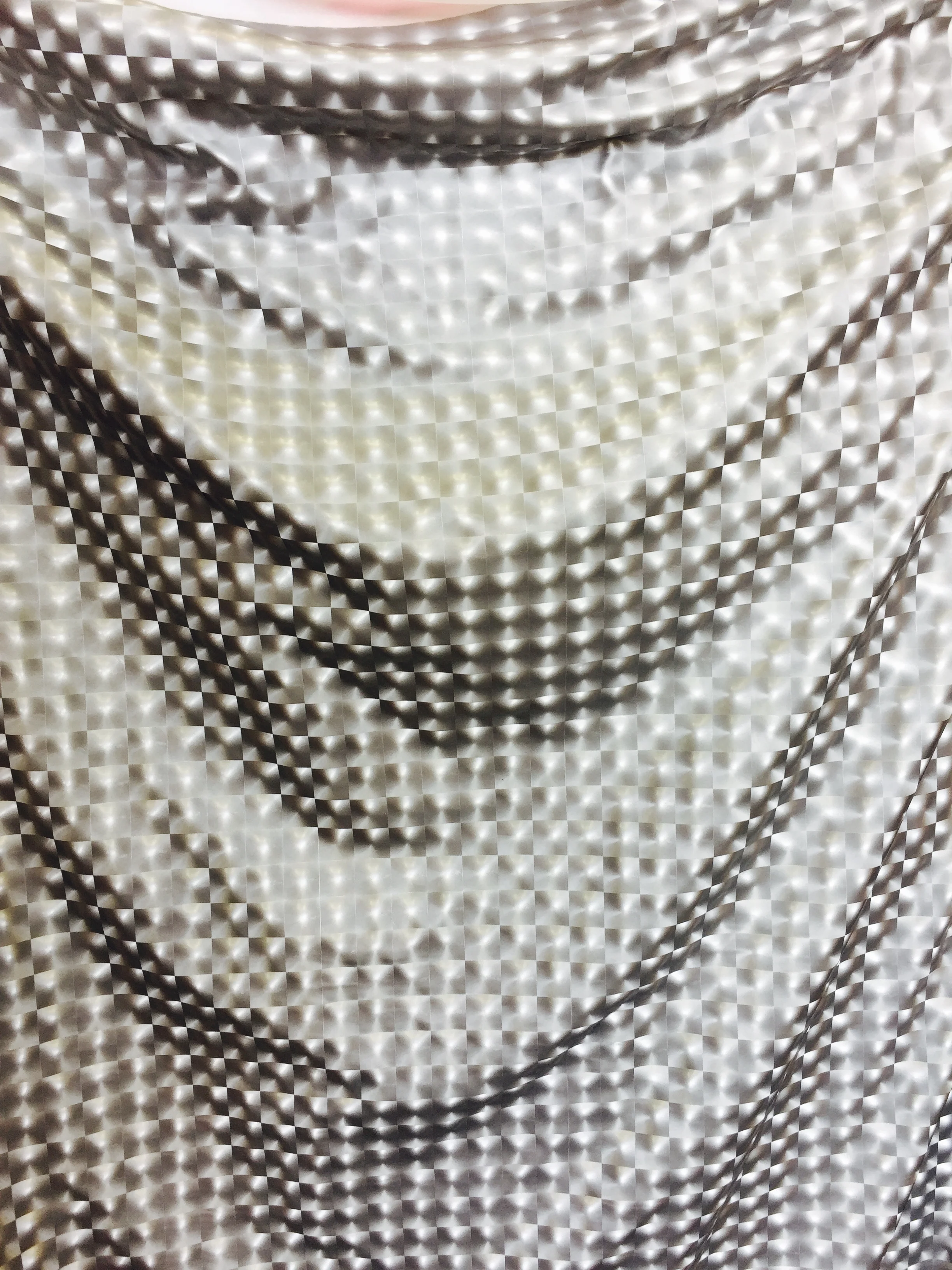 3D Silver Optical Tiles on Spandex, 60" inch, sold by the yard