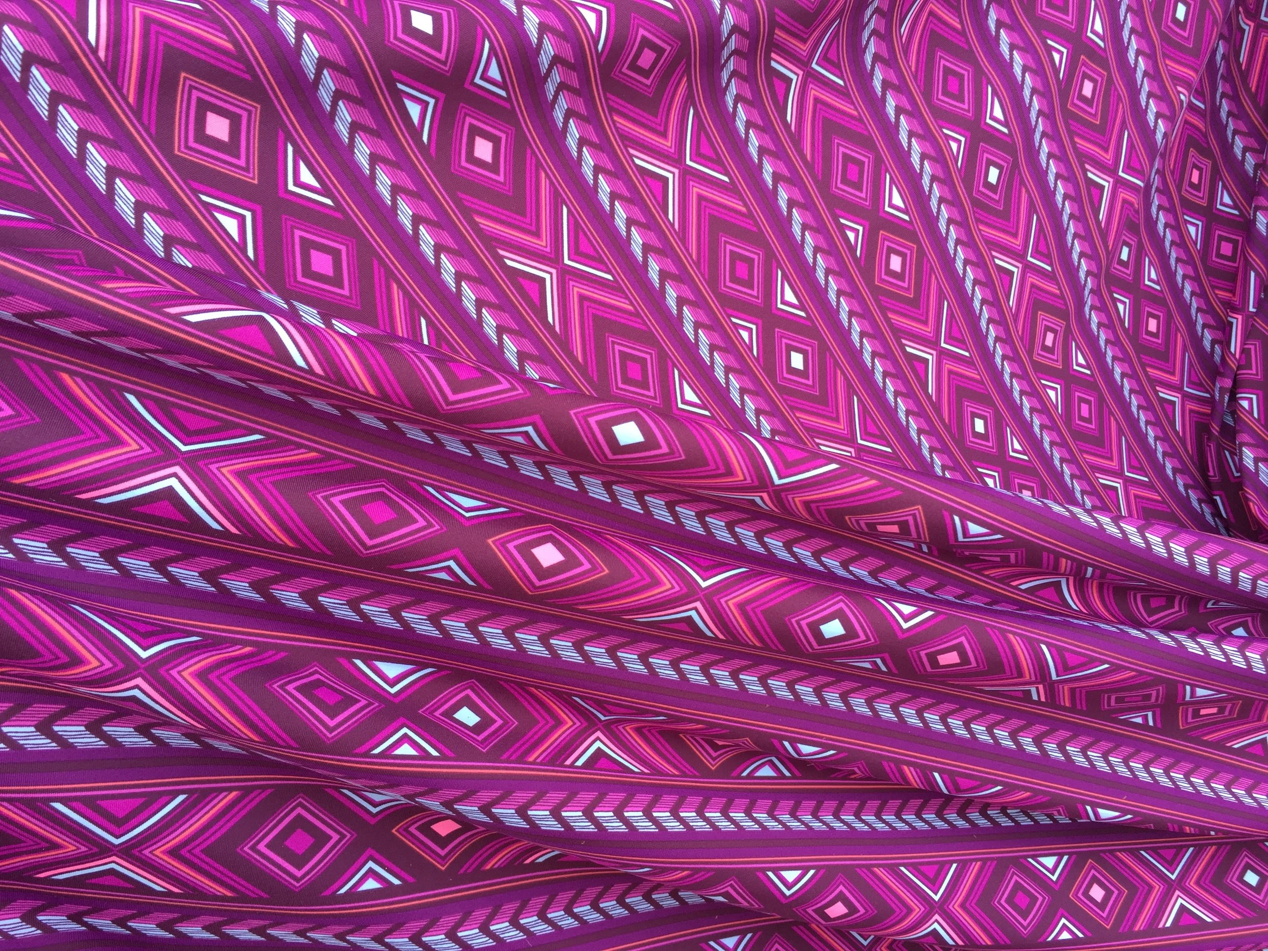 Purple Strike Design on Nylon Spandex, 60" inch, sold by the yard