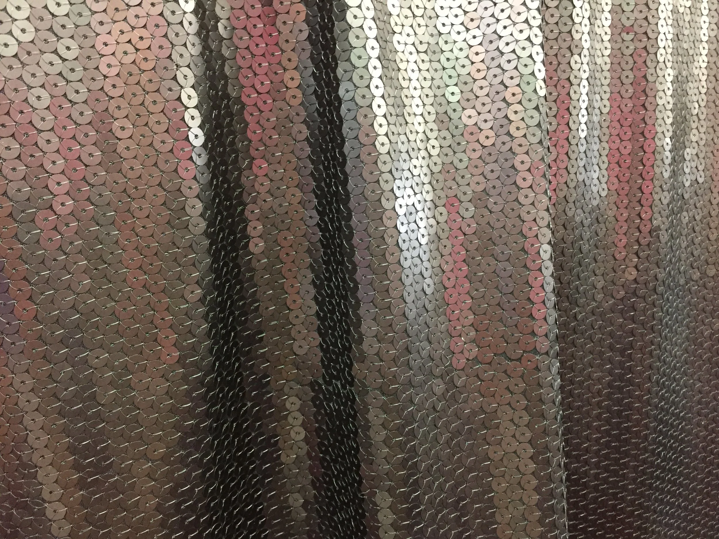 Black Matte Sequin on Spandex, 60" inch, sold by the yard