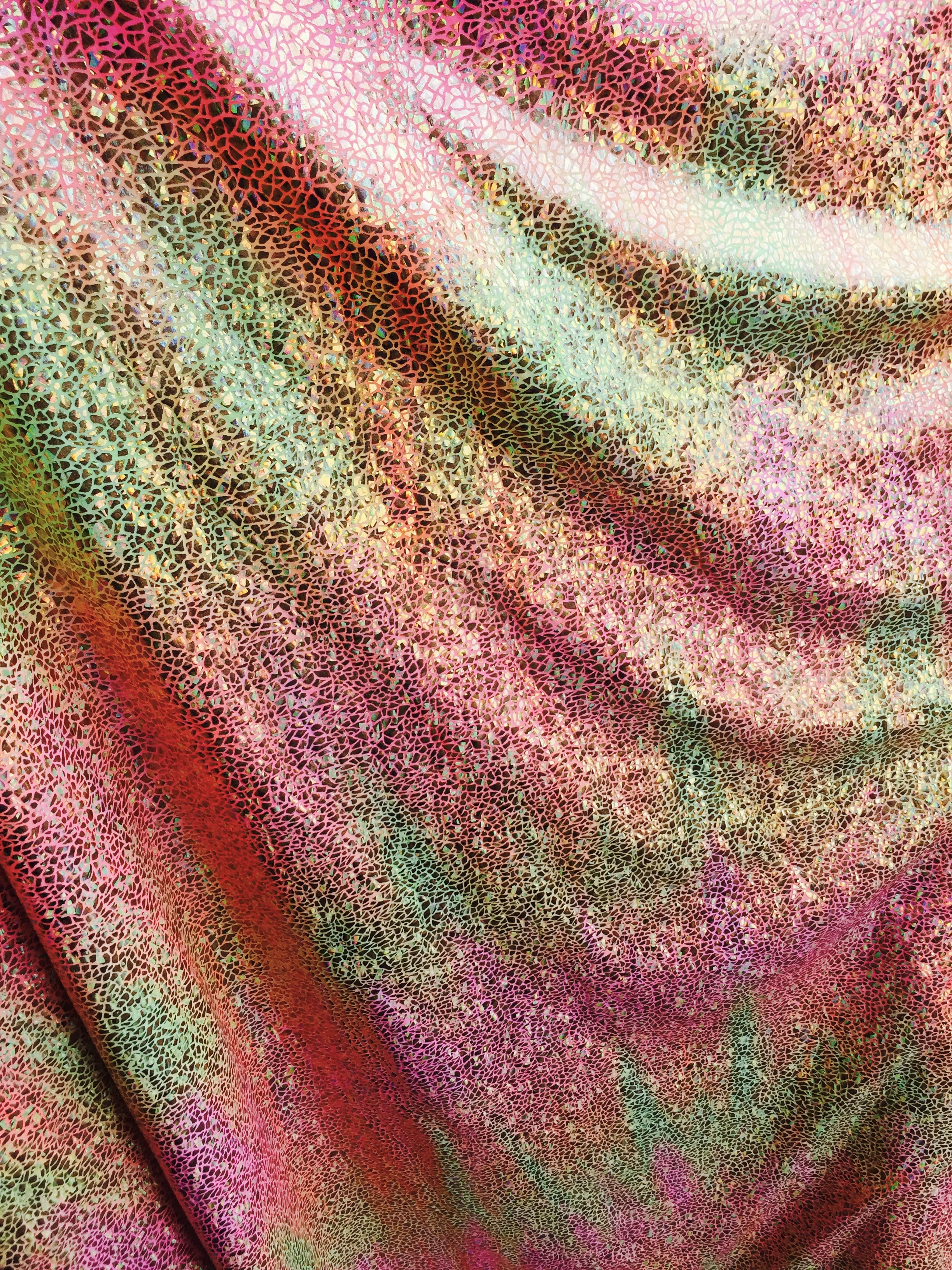 Scaled Warm Ombre Hologram on Spandex, 60" inch, sold by the yard
