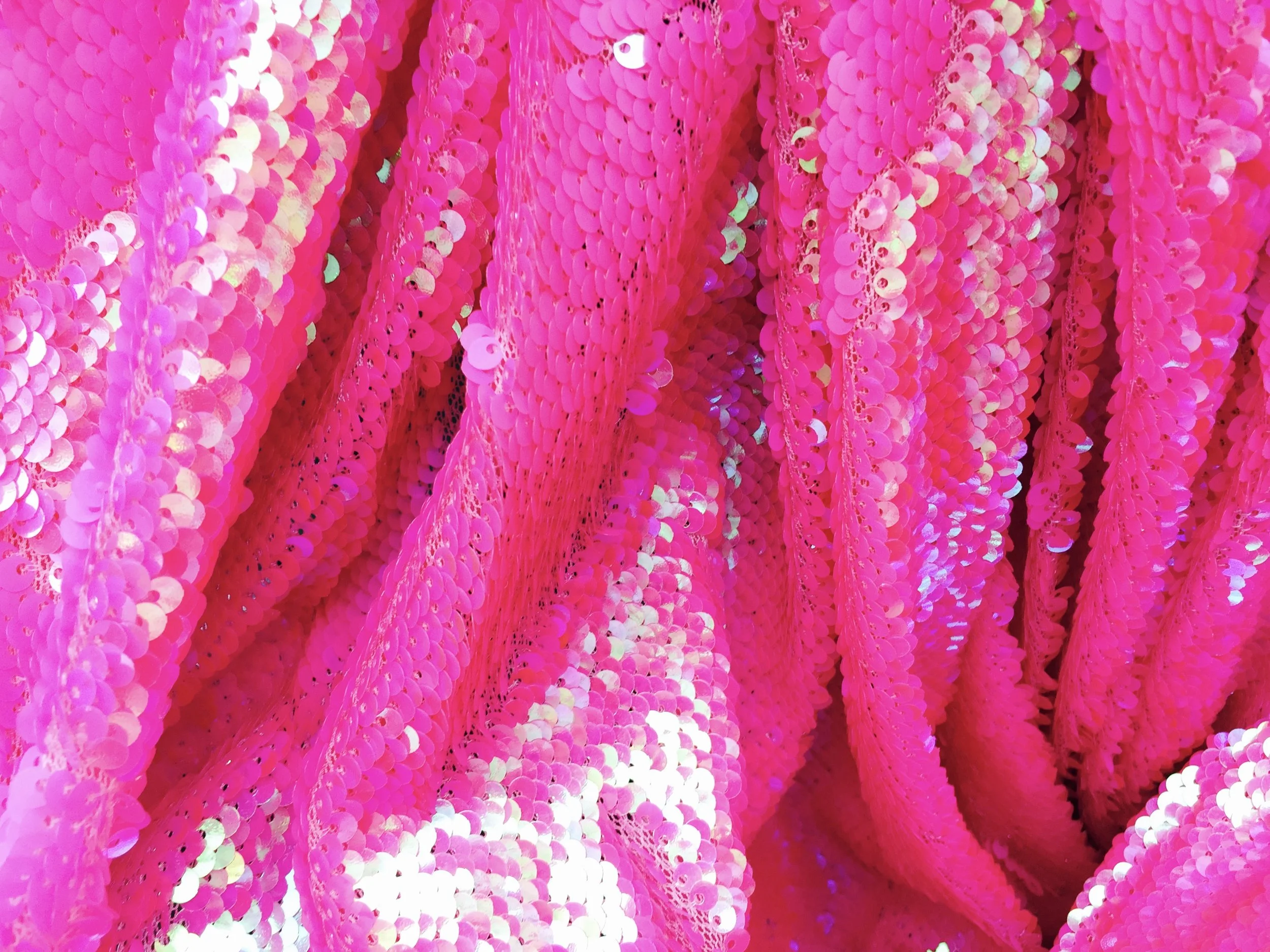 Metallic Pink Shiny/Matte Flip Up on Mesh, 54" inch, sold by the yard