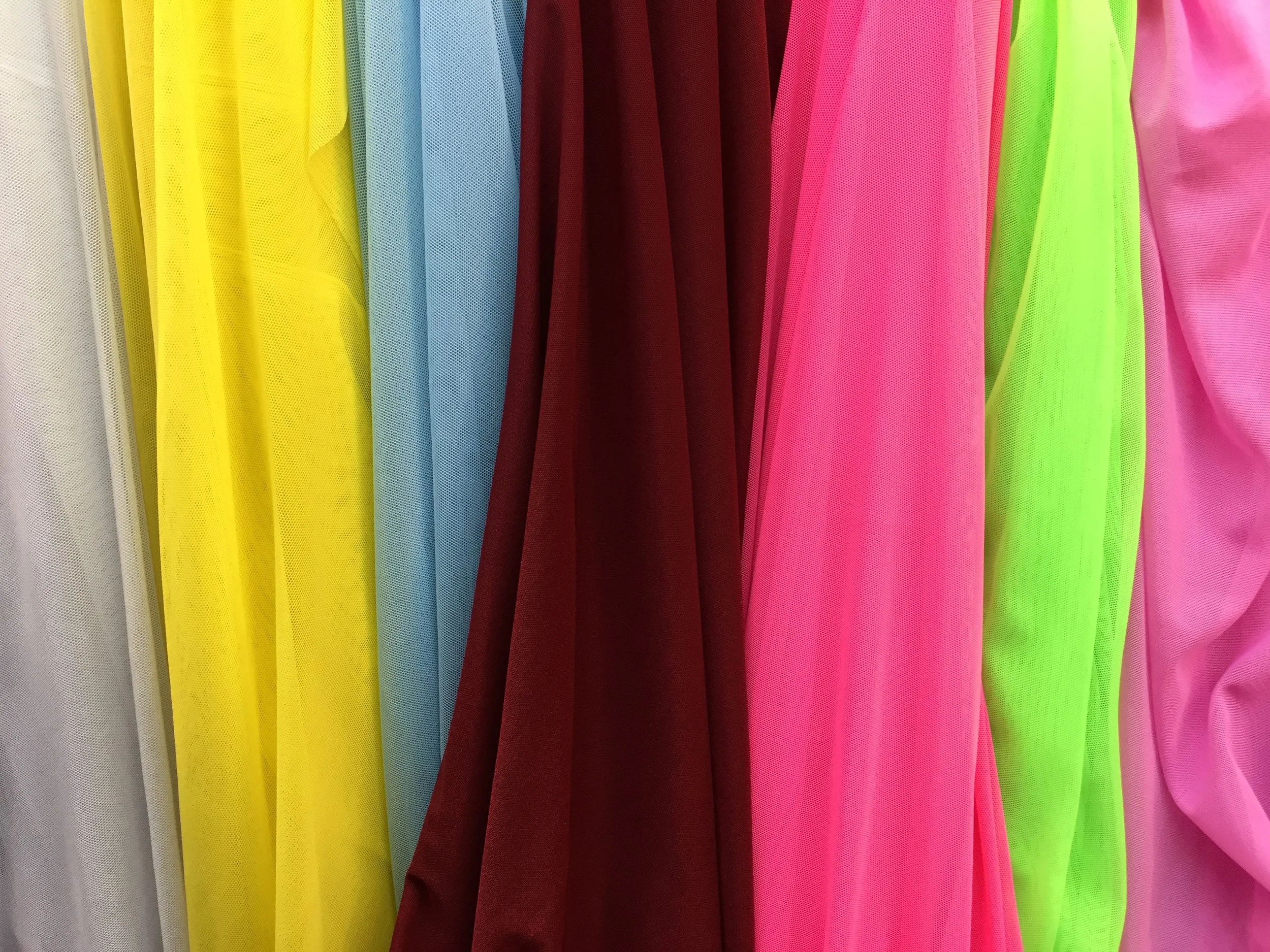 MULTIPLE COLORS on Mesh, 60" inch, sold by the yard